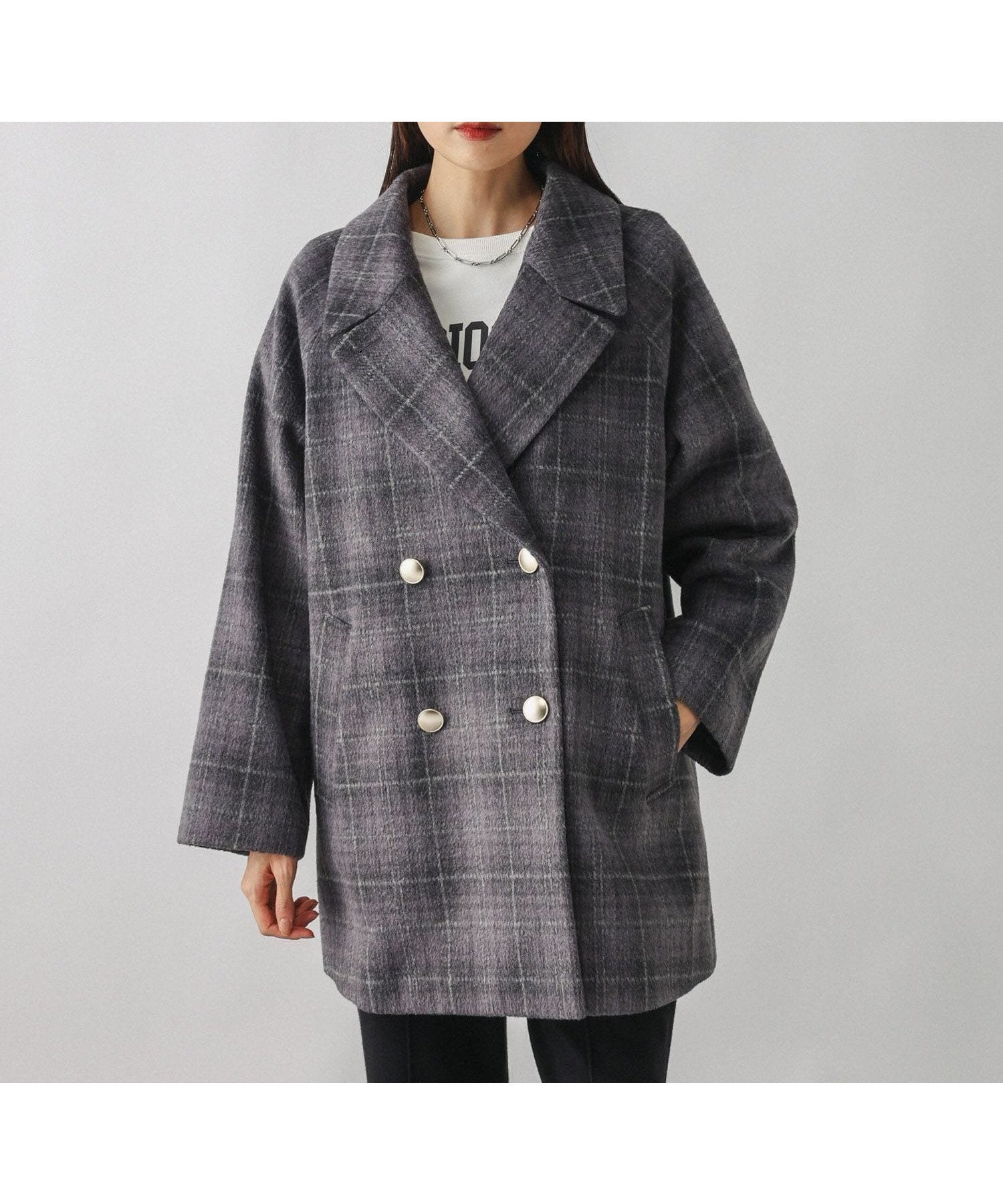 【グローバルワーク/GLOBAL WORK】の軽やかストレッチ襟2WAYミドルコート/499658 インテリア・キッズ・メンズ・レディースファッション・服の通販 founy(ファニー) ファッション Fashion レディースファッション Fashion for Women アウター Coat / Outerwear Collection コート・ロングコート・ピーコート Long Coats, Peacoats & More クラシック Classic, Timeless Style 軽量 Lightweight, Ultra Light スタンド Stand Collar, Upright Stand ストレッチ Stretch, Stretchy Fabric チェック Check, Plaid, Tartan デニム Denim, Jeans Material トレンド Trend, Trending Now 人気 Popular, Best Seller パターン Pattern, Design Print ミドル Middle Length, Mid Height ロング Long, Long-Length おすすめ Recommended / Our Picks エレガント 上品 Elegant ミドルグレーチェック16|ID: prp329100004845936 ipo3291000000035345943