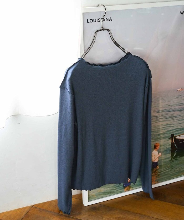 【フリークスストア/FREAK'S STORE】のGinger メロー ロング スリーブ トップス【限定展開】 25AW インテリア・キッズ・メンズ・レディースファッション・服の通販 founy(ファニー) 　ファッション　Fashion　レディースファッション　Fashion for Women　トップス・カットソー　Cut & Sew Tops　2025年　2025　2025-2026秋冬・A/W　Autumn/Winter 2025–26 AW25–26　冬　Winter / This Winter　スリーブ　Sleeve, Long Sleeve / Short Sleeve　ロング　Long, Long-Length　A/W・秋冬　Autumn/Winter　ネイビー|ID: prp329100004846020 ipo3291000000036284296