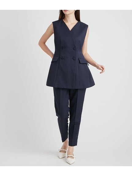 【セルフォード/CELFORD】の【洗える】ペプラムセットアップ インテリア・キッズ・メンズ・レディースファッション・服の通販 founy(ファニー) 　ファッション　Fashion　レディースファッション　Fashion for Women　セットアップ　Matching Sets　インナー　Innerwear　エレガント 上品　Elegant　オケージョン　Occasion Wear　洗える　Machine Washable　ストレート　Straight, Straight Cut　スマート　Smart, Elegant　セットアップ　Set-Up, Coordinated Outfit　ダブル　Double, Double-Breasted　フェミニン　Feminine, Girly　フリル　Frill, Ruffle　ペプラム　Peplum, Flared Hem　マニッシュ　Mannish, Boyish　おすすめ　Recommended / Our Picks　DNVY[090]|ID: prp329100004846023 ipo3291000000036251802