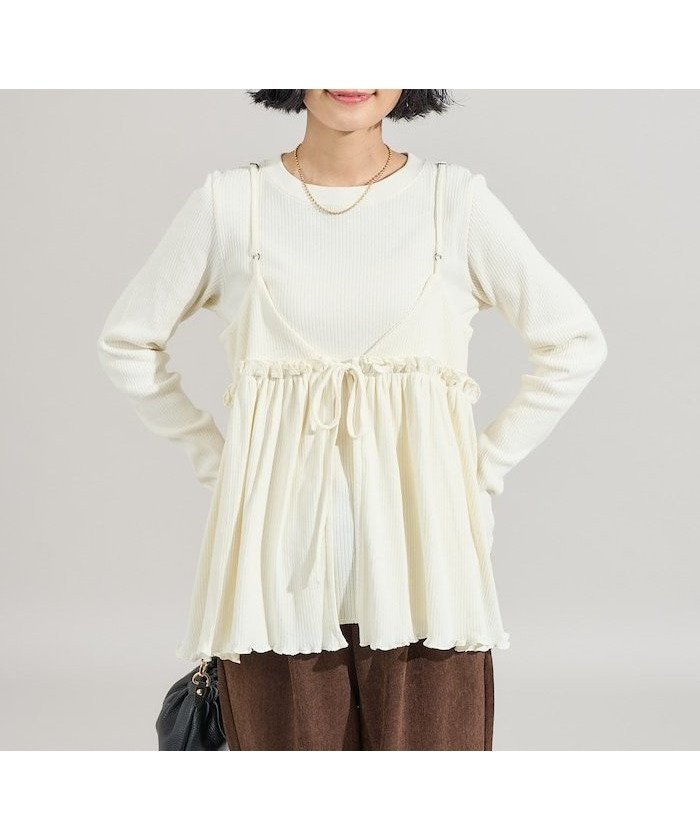 【フリークスストア/FREAK'S STORE】の【セットアイテム】アーミーリブ 2WAYビスチェセット ロンT 25AW インテリア・キッズ・メンズ・レディースファッション・服の通販 founy(ファニー) https://founy.com/ ファッション Fashion レディースファッション Fashion for Women トップス・カットソー Cut & Sew Tops ロングTシャツ・Tシャツ Longline T-Shirts & Tees ビスチェ Bustiers & Corset Tops / Layered Bustier Style 2025年 2025 2025-2026秋冬・A/W Autumn/Winter 2025–26 AW25–26 冬 Winter / This Winter おすすめ Recommended / Our Picks キャミソール Camisole, Spaghetti Strap Top スリーブ Sleeve, Long Sleeve / Short Sleeve ロング Long, Long-Length A/W・秋冬 Autumn/Winter |ID: prp329100004846033 ipo3291000000035704980