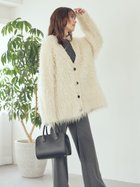 【ミラオーウェン/Mila Owen】のスコッチ釦シャギーニットカーディガン IVR[003]|ID: prp329100004846057 ipo3291000000035350083