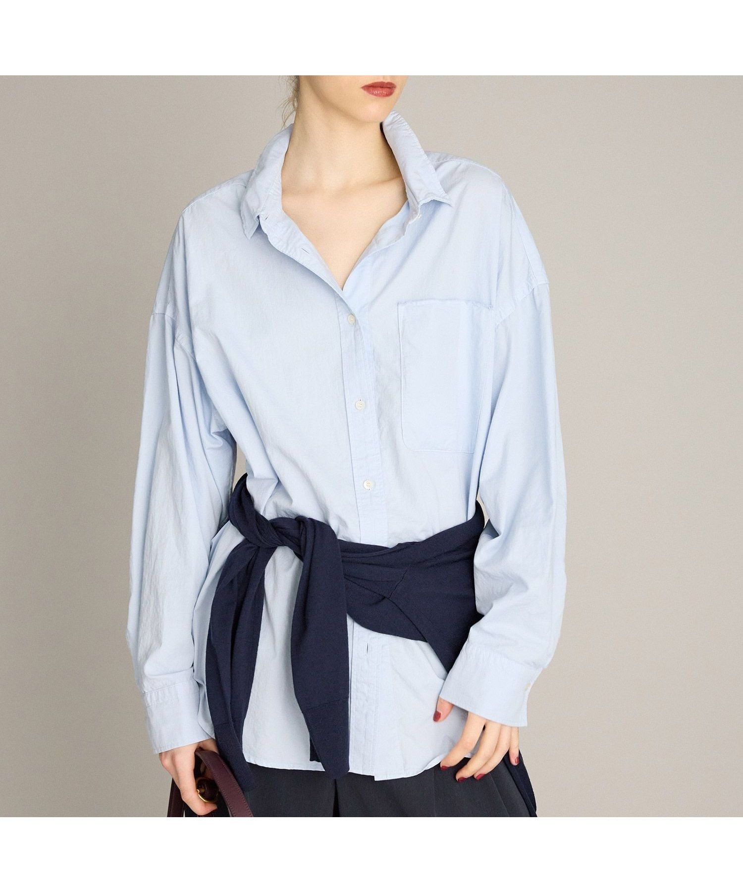 【ブリル/BRILL】の【EC限定ブラック登場】【坪田さんYouTube】【NEW・一部追加 】セイヒンゾメオーバーシャツ インテリア・キッズ・メンズ・レディースファッション・服の通販 founy(ファニー) 　ファッション　Fashion　レディースファッション　Fashion for Women　トップス・カットソー　Cut & Sew Tops　シャツ・ブラウス・オフィスカジュアル　Elegant Blouses & Button-Ups　サテン　Satin, Glossy Fabric　パッチ　Patch, Appliqué　フォルム　Silhouette, Form　ポケット　Pocket, Pocket Detail　今季　This Season, Current Season　ライトブルー82|ID: prp329100004846150 ipo3291000000036268878