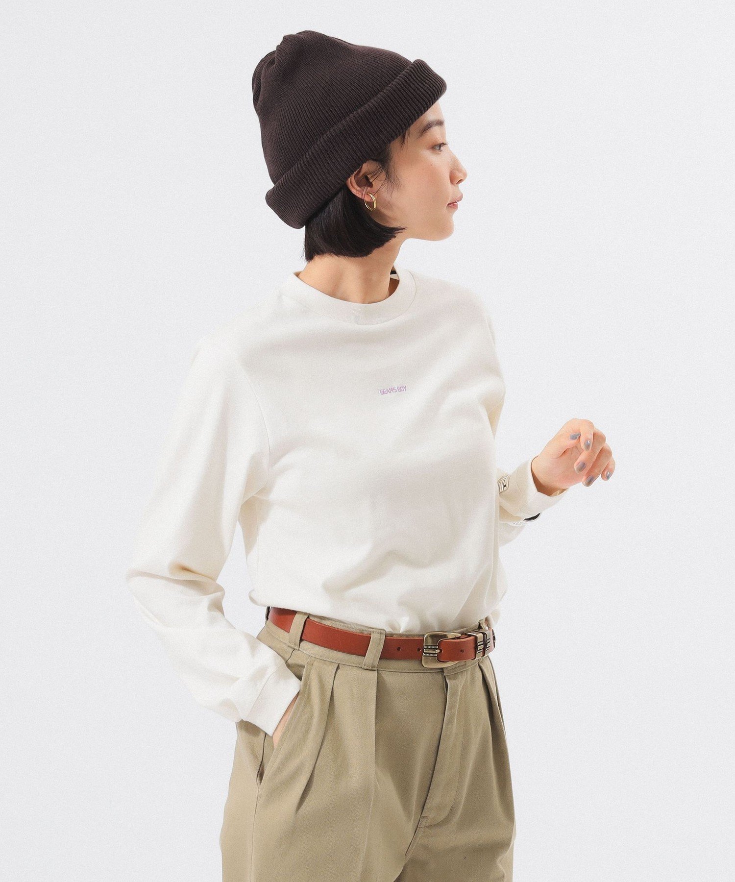 【ビームス ウイメン/BEAMS】の【期間限定60%OFF】【1/15新規値下げ】ボーイ ミニロゴ ロングスリーブ Tシャツ SALE インテリア・キッズ・メンズ・レディースファッション・服の通販 founy(ファニー) 　ファッション　Fashion　レディースファッション　Fashion for Women　トップス・カットソー　Cut & Sew Tops　シャツ・ブラウス・オフィスカジュアル　Elegant Blouses & Button-Ups　ロングTシャツ・Tシャツ　Longline T-Shirts & Tees　インナー　Innerwear　ウェーブ　Wavy Pattern　カーディガン　Cardigan, Knitwear　シンプル　Simple, Minimal　スリーブ　Sleeve, Long Sleeve / Short Sleeve　長袖　Long Sleeve, Full Sleeve　フィット　Fit, Slim Fit　フロント　Front, Front Design　ベーシック　Basic, Essential　レギュラー　Regular, Standard Fit　ロング　Long, Long-Length　おすすめ　Recommended / Our Picks　IVORY|ID: prp329100004846165 ipo3291000000036039431