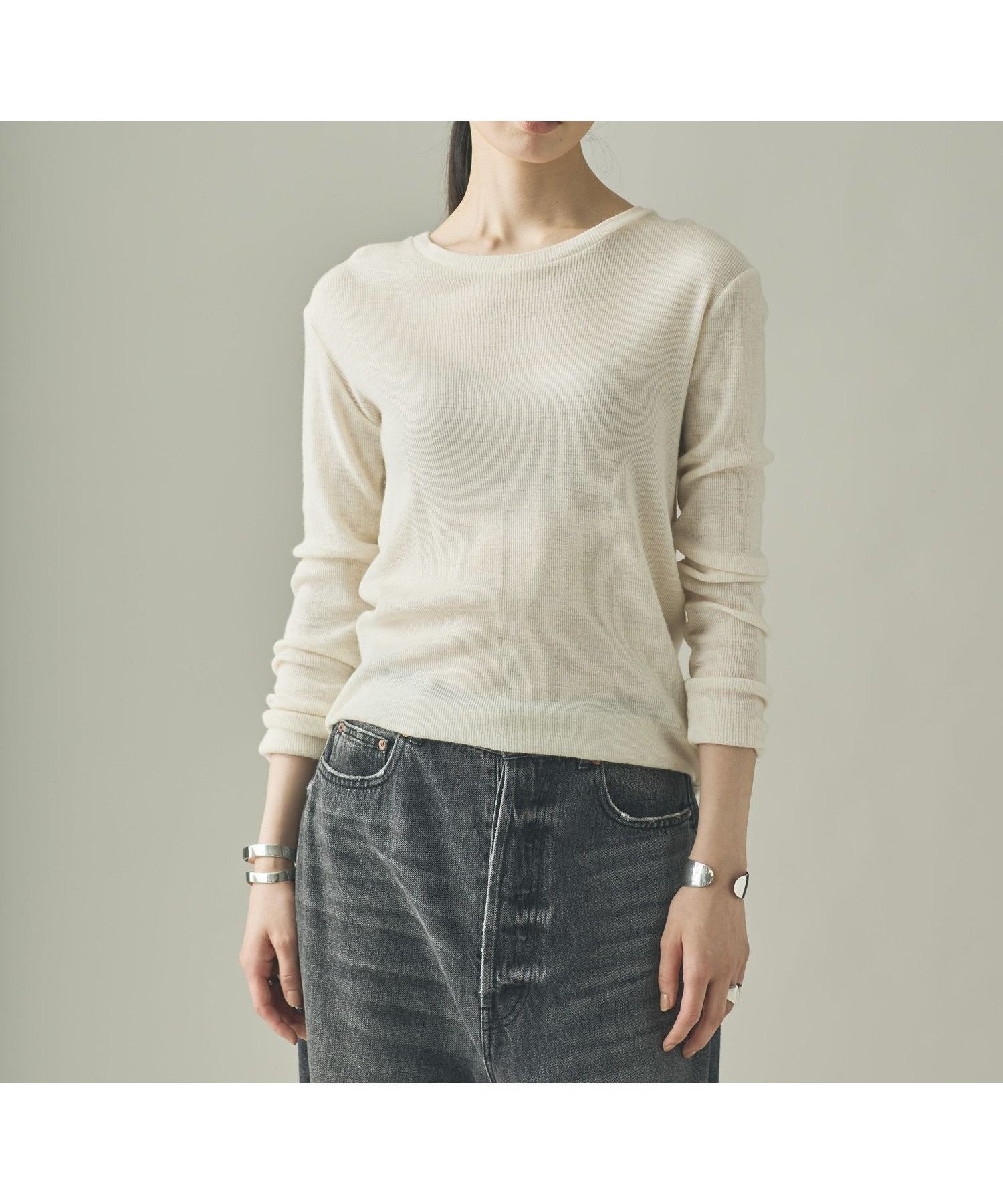 【カレンソロジー/Curensology】のテレコクルーネックプルオーバー 人気、トレンドファッション・服の通販 founy(ファニー) ファッション Fashion レディースファッション Fashion for Women トップス・カットソー Cut & Sew Tops カジュアルプルオーバー・ニットトップス Pullovers & Knit Tops / Casual Pullovers インナー Innerwear エレガント 上品 Elegant テレコ Ribbed, Rib Stitch other-1|ID: prp329100004846204 ipo3291000000036248078