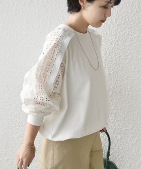 【シップス フォー ウィメン/SHIPS】の【WEB限定】 手洗い可能 レース コンビ カットソー 人気、トレンドファッション・服の通販 founy(ファニー) ファッション Fashion レディースファッション Fashion for Women トップス・カットソー Cut & Sew Tops カットソー・ベーシックTシャツ Cut-and-Sewn Tops / Stretch Tees & Basics アクセサリー Fashion Accessories イエロー Yellow カットソー Cut and Sewn Top コンビ Combo, Combination Style ボトム Bottoms, Lower Wear ポケット Pocket, Pocket Detail レース Lace, Lace Fabric 2026年 2026 |ID:prp329100004846211