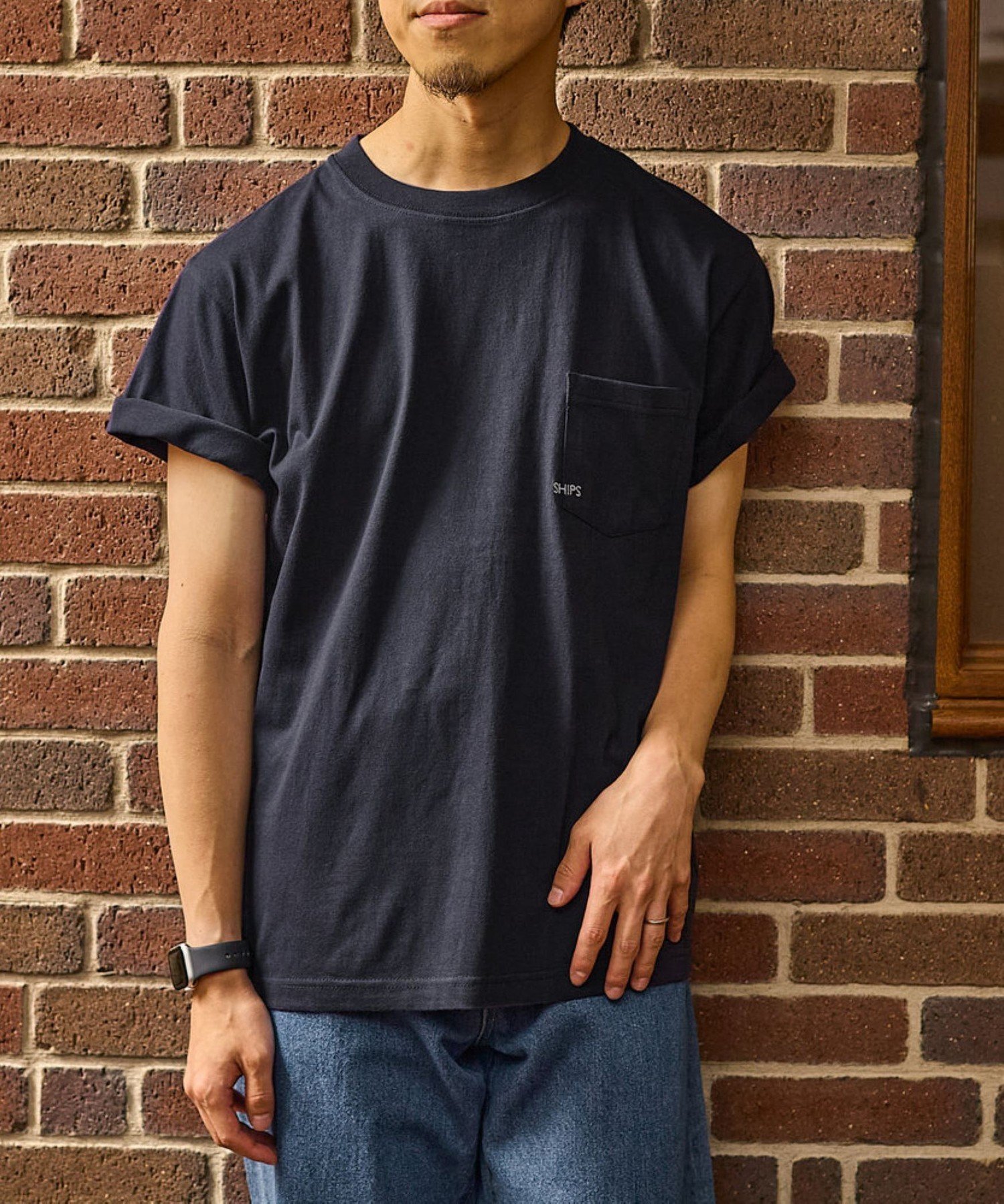 【シップス フォー ウィメン/SHIPS】の【WEB限定】SHIPS マイクロ SHIPSロゴ ポケット Tシャツ インテリア・キッズ・メンズ・レディースファッション・服の通販 founy(ファニー) 　ファッション　Fashion　レディースファッション　Fashion for Women　トップス・カットソー　Cut & Sew Tops　シャツ・ブラウス・オフィスカジュアル　Elegant Blouses & Button-Ups　ロングTシャツ・Tシャツ　Longline T-Shirts & Tees　クール　Cool, Chic　ストーン　Stone, Gem-Like　定番　Standard, Basic Item　ポケット　Pocket, Pocket Detail　おすすめ　Recommended / Our Picks　ネイビー|ID: prp329100004846225 ipo3291000000036119702