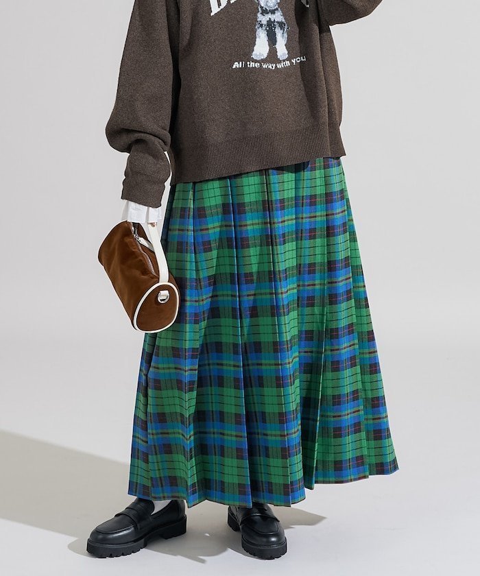 【フリークスストア/FREAK'S STORE】のチェック プリーツスカート 25AW インテリア・キッズ・メンズ・レディースファッション・服の通販 founy(ファニー) 　ファッション　Fashion　レディースファッション　Fashion for Women　スカート　Skirts　プリーツスカート / 上品フェミニンスタイル　Pleated Skirts　2025年　2025　2025-2026秋冬・A/W　Autumn/Winter 2025–26 AW25–26　冬　Winter / This Winter　チェック　Check, Plaid, Tartan　プリント　Print, Printed Pattern　プリーツ　Pleats, Pleated　ボトム　Bottoms, Lower Wear　ロング　Long, Long-Length　秋　Autumn　A/W・秋冬　Autumn/Winter　グリーン|ID: prp329100004846262 ipo3291000000036220331