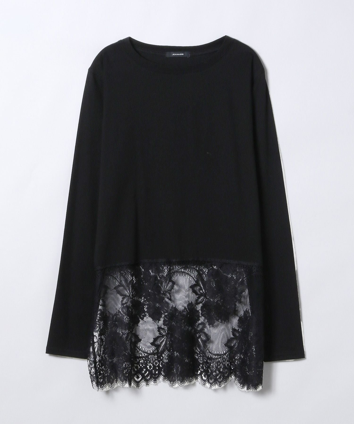 【ジーナシス/JEANASiS】のレースドッキングロンTEE インテリア・キッズ・メンズ・レディースファッション・服の通販 founy(ファニー) ファッション Fashion レディースファッション Fashion for Women トップス・カットソー Cut & Sew Tops ロングTシャツ・Tシャツ Longline T-Shirts & Tees イレヘム Irregular Hemline カーディガン Cardigan, Knitwear シンプル Simple, Minimal ジャケット Jacket, Outerwear スウェット / スエット Sweatshirt, Sweatwear ストレート Straight, Straight Cut ドッキング Docking, Mixed Material レース Lace, Lace Fabric A/W・秋冬 Autumn/Winter 長袖 Long Sleeve, Full Sleeve ブラック系|ID: prp329100004846512 ipo3291000000035374271