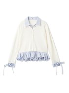 【スナイデル/SNIDEL】のシャツドッキングヘムボリュームニットプルオーバー 人気、トレンドファッション・服の通販 founy(ファニー) ファッション Fashion レディースファッション Fashion for Women トップス・カットソー Cut & Sew Tops ニット Knit Tops & Sweaters シャツ・ブラウス・オフィスカジュアル Elegant Blouses & Button-Ups カジュアルプルオーバー・ニットトップス Pullovers & Knit Tops / Casual Pullovers ウェーブ Wavy Pattern オレンジ Orange カフス Cuff Design カーディガン Cardigan, Knitwear 今季 This Season, Current Season ストレート Straight, Straight Cut スマート Smart, Elegant デコルテ Décolleté, Neckline トレンド Trend, Trending Now ドッキング Docking, Mixed Material バランス Balance, Style Balance ボトム Bottoms, Lower Wear ボーダー Border, Stripe 無地 Plain, Solid Color ラッフル Ruffle, Frill リボン Ribbon, Bow おすすめ Recommended / Our Picks thumbnail IVR[003]|ID: prp329100004846588 ipo3291000000035896828