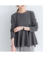 【コカ/COCA】のエンボス 長袖裾フレアトップス 人気、トレンドファッション・服の通販 founy(ファニー) ファッション Fashion レディースファッション Fashion for Women トップス・カットソー Cut & Sew Tops 春 Spring シンプル Simple, Minimal スウェット / スエット Sweatshirt, Sweatwear ストレッチ Stretch, Stretchy Fabric 定番 Standard, Basic Item 長袖 Long Sleeve, Full Sleeve フレア Flare, Flared ペプラム Peplum, Flared Hem ポケット Pocket, Pocket Detail 無地 Plain, Solid Color 旅行 Travel ビジネス 仕事 通勤 Business / Work / Commuting 2026年 2026 thumbnail Gray|ID: prp329100004846637 ipo3291000000036247101