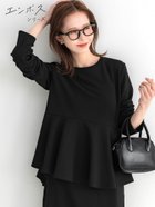 【コカ/COCA】のエンボス 長袖裾フレアトップス 人気、トレンドファッション・服の通販 founy(ファニー) ファッション Fashion レディースファッション Fashion for Women トップス・カットソー Cut & Sew Tops 春 Spring シンプル Simple, Minimal スウェット / スエット Sweatshirt, Sweatwear ストレッチ Stretch, Stretchy Fabric 定番 Standard, Basic Item 長袖 Long Sleeve, Full Sleeve フレア Flare, Flared ペプラム Peplum, Flared Hem ポケット Pocket, Pocket Detail 無地 Plain, Solid Color 旅行 Travel ビジネス 仕事 通勤 Business / Work / Commuting 2026年 2026 thumbnail Black|ID: prp329100004846637 ipo3291000000036247103