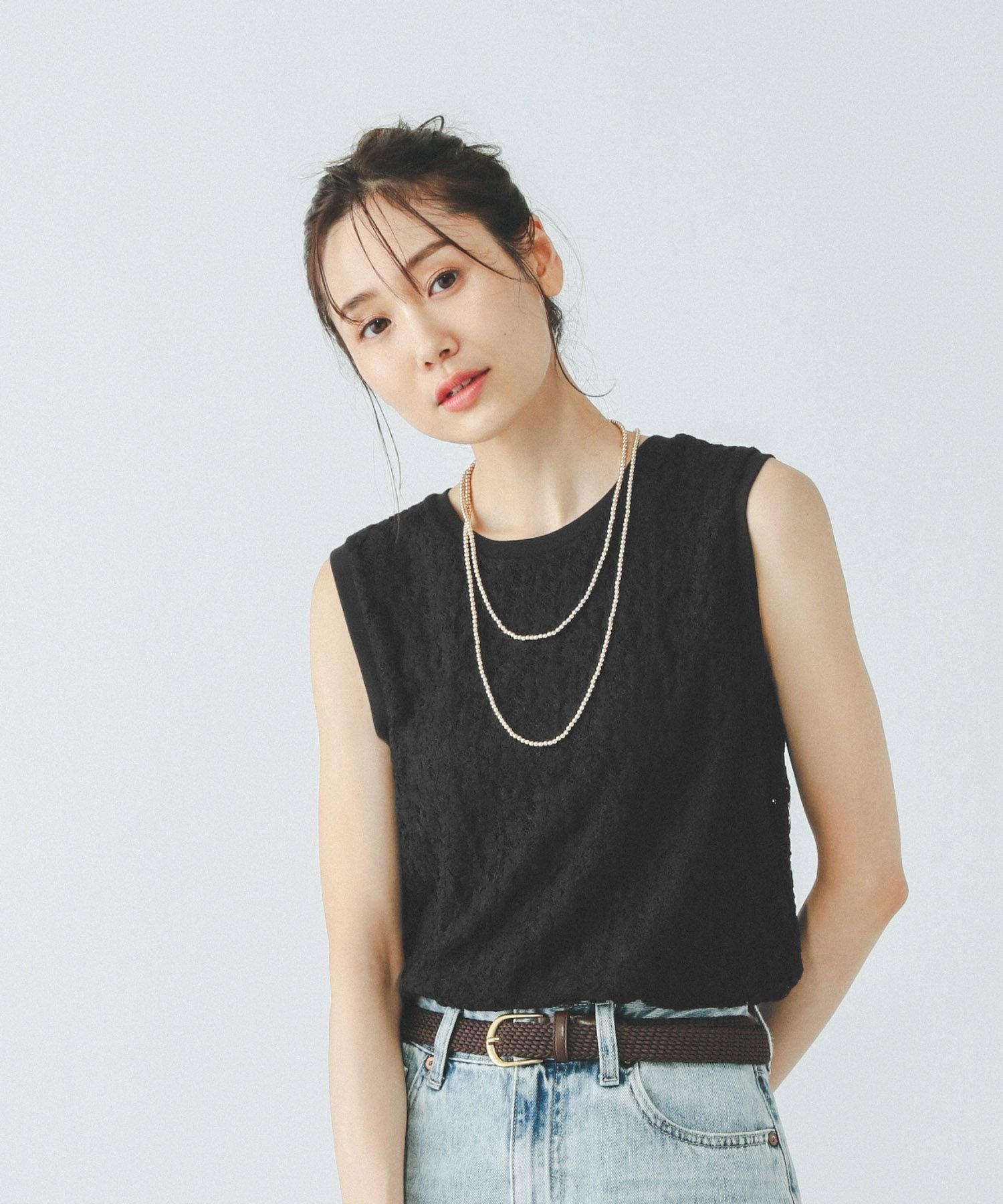 【グローバルワーク/GLOBAL WORK】のBeauteeレースタンク/497012 インテリア・キッズ・メンズ・レディースファッション・服の通販 founy(ファニー) 　ファッション　Fashion　レディースファッション　Fashion for Women　インナー　Innerwear　ストレッチ　Stretch, Stretchy Fabric　タイトスカート　Pencil Skirt, Tight Skirt　タンク　Tank Top, Sleeveless Top　デニム　Denim, Jeans Material　トレンド　Trend, Trending Now　ドッキング　Docking, Mixed Material　レース　Lace, Lace Fabric　吸水　Absorbent, Quick-Dry　夏　Summer　ブラック09|ID: prp329100004846639 ipo3291000000036296529