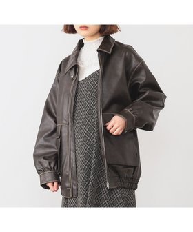 【ビームス ウイメン/BEAMS】の【ベストセラー/春アウター/ゆったり/羽織るだけでサマになる】フェイクレザー フライト ジャケット ブラック ブラウン 人気、トレンドファッション・服の通販 founy(ファニー) ファッション Fashion レディースファッション Fashion for Women アウター Coat / Outerwear Collection レディースジャケット・軽アウター Jackets 春 Spring カフス Cuff Design ジャケット Jacket, Outerwear トレンド Trend, Trending Now ドット Polka Dot, Dot Pattern 人気 Popular, Best Seller フェイクレザー Faux Leather, PU Leather ブルゾン Blouson, Bomber Jacket ミックス Mix, Mixed Style おすすめ Recommended / Our Picks エレガント 上品 Elegant |ID:prp329100004847883