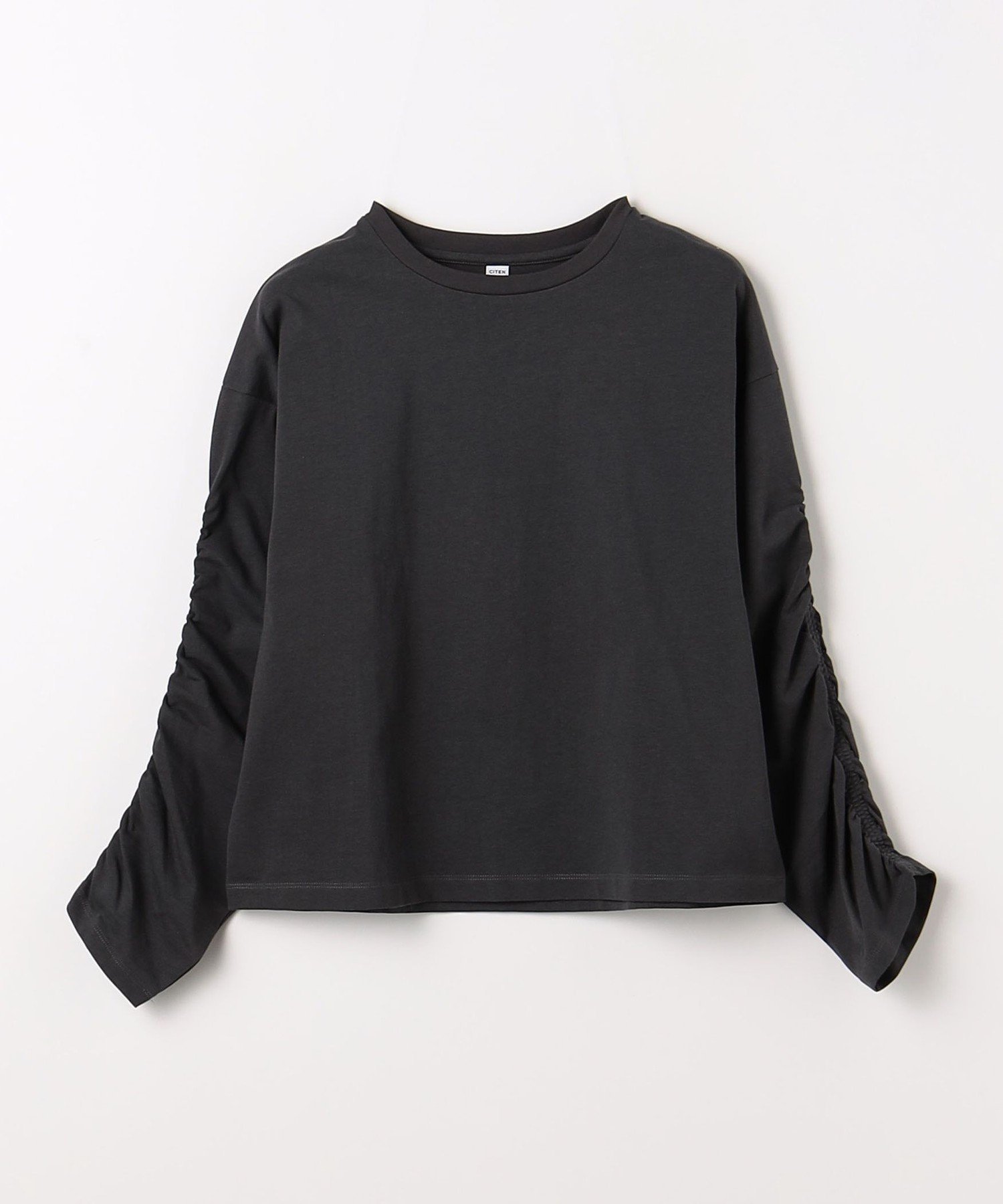 【ユナイテッドアローズ/UNITED ARROWS】のCITEN ソデシャーリングロンT インテリア・キッズ・メンズ・レディースファッション・服の通販 founy(ファニー) ファッション Fashion レディースファッション Fashion for Women トップス・カットソー Cut & Sew Tops ロングTシャツ・Tシャツ Longline T-Shirts & Tees インナー Innerwear キャミワンピース Cami Dress, Slip Dress ギャザー Gathered, Ruffled シャーリング Shirring, Ruched ジャケット Jacket, Outerwear デニム Denim, Jeans Material フィット Fit, Slim Fit ロング Long, Long-Length A/W・秋冬 Autumn/Winter アウトレット Outlet / Clearance おすすめ Recommended / Our Picks DK.GRAY|ID: prp329100004848229 ipo3291000000035433359