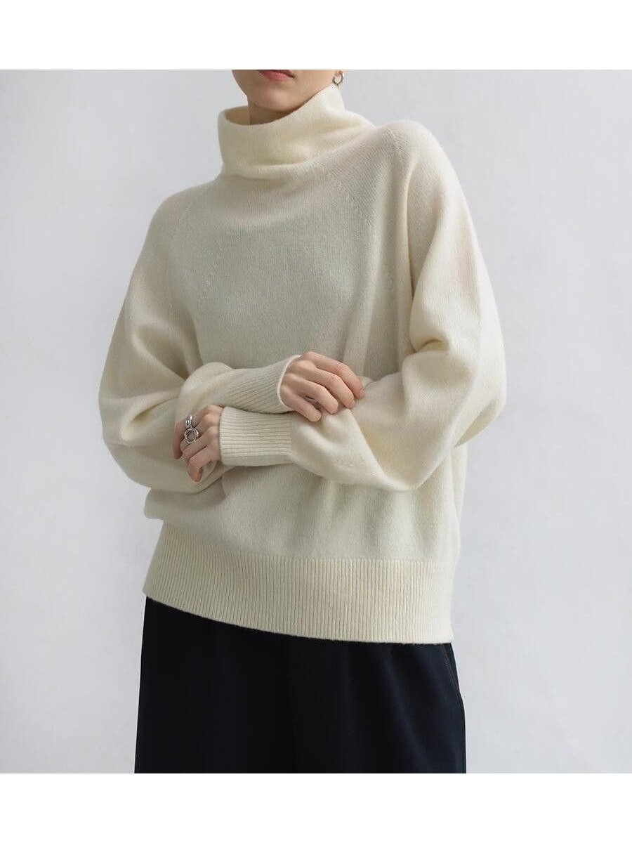 【ラシュッド/LASUD】の【諏訪】ボトルネックウールニットPO インテリア・キッズ・メンズ・レディースファッション・服の通販 founy(ファニー) 　ファッション　Fashion　レディースファッション　Fashion for Women　トップス・カットソー　Cut & Sew Tops　ニット　Knit Tops & Sweaters　イエロー　Yellow　エレガント 上品　Elegant　ボトルネック　Bottle Neck, Mock Neck　A/W・秋冬　Autumn/Winter　オフホワイト|ID: prp329100004848720 ipo3291000000035454351