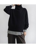 【ラシュッド/LASUD】の【諏訪】ボトルネックウールニットPO ダークネイビー|ID: prp329100004848720 ipo3291000000035454354