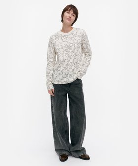 【マリメッコ/marimekko】のSekunti Piirto Unikko カットソー 人気、トレンドファッション・服の通販 founy(ファニー) ファッション Fashion レディースファッション Fashion for Women トップス・カットソー Cut & Sew Tops カットソー・ベーシックTシャツ Cut-and-Sewn Tops / Stretch Tees & Basics カットソー Cut and Sewn Top スタイリッシュ Stylish, Fashionable フラワー Flower, Floral プリント Print, Printed Pattern モダン Modern, Contemporary モチーフ Motif, Design Theme 長袖 Long Sleeve, Full Sleeve |ID:prp329100004848760