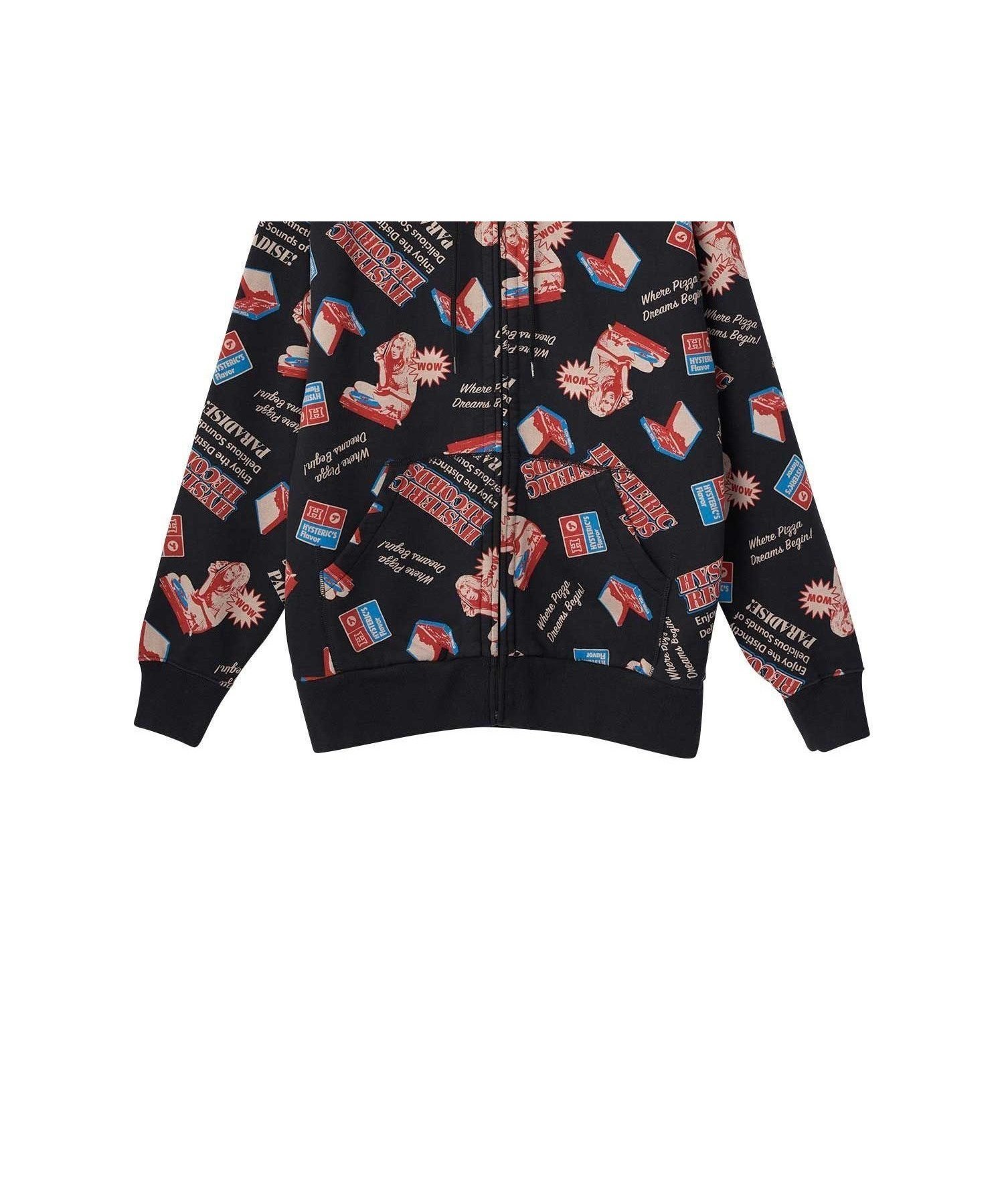 【ヒステリックグラマー/HYSTERIC GLAMOUR / MEN】のHYSTERIC RECORDS柄 パーカー インテリア・キッズ・メンズ・レディースファッション・服の通販 founy(ファニー) 　ファッション　Fashion　メンズファッション　Fashion for Men　おすすめ　Recommended / Our Picks　セットアップ　Set-Up, Coordinated Outfit　パーカー　Hoodie, Parka　ブラック系柄|ID: prp329100004848777 ipo3291000000036267559