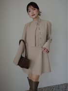 【アニュアンス/anuans】のカットジョーゼットショートカーディガン BEIGE|ID: prp329100004848824 ipo3291000000035456514