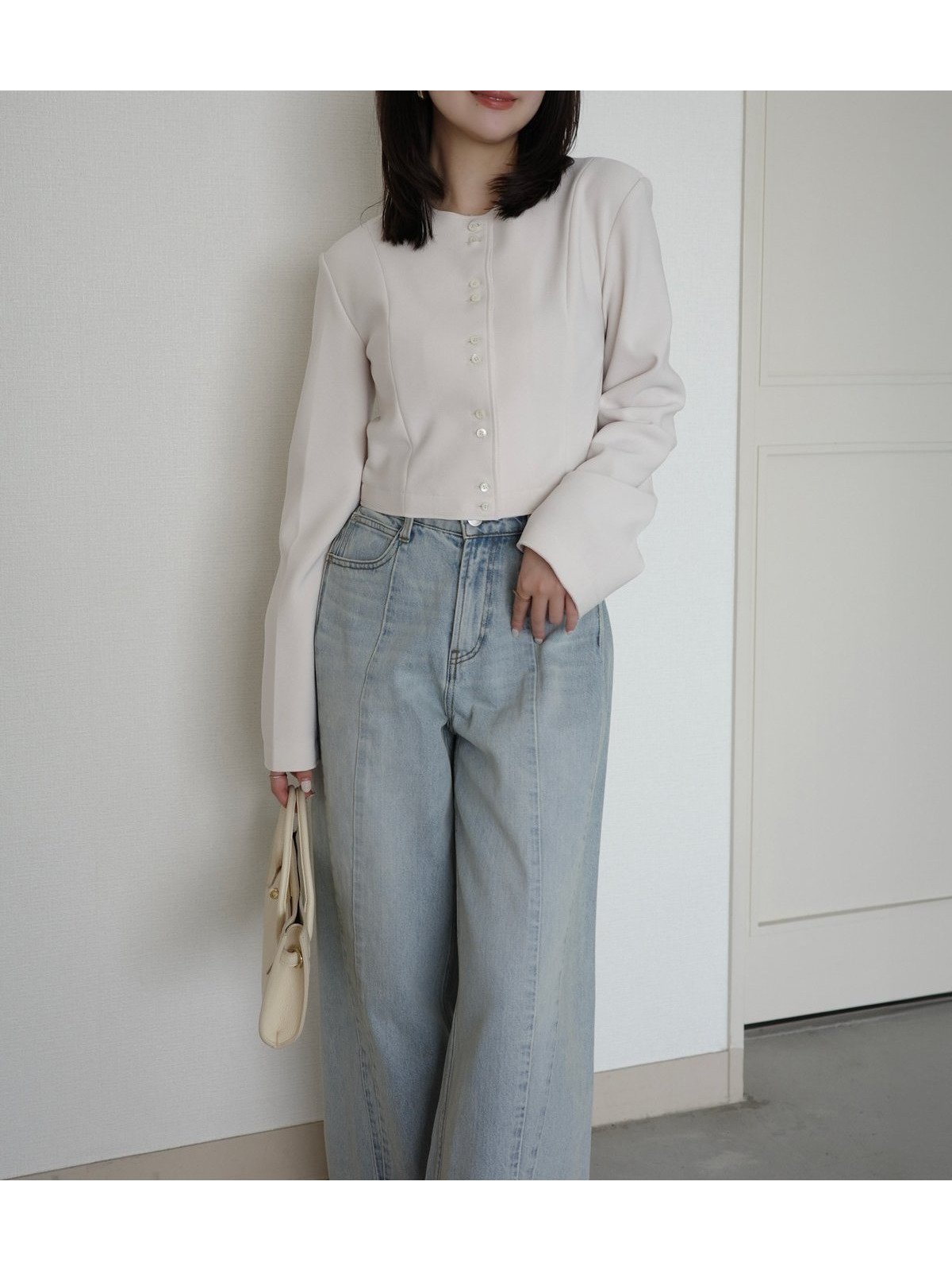 【アニュアンス/anuans】のカットジョーゼットショートカーディガン インテリア・キッズ・メンズ・レディースファッション・服の通販 founy(ファニー) 　ファッション　Fashion　レディースファッション　Fashion for Women　トップス・カットソー　Cut & Sew Tops　カーディガン・羽織り　Layered Style Cardigans　カーディガン　Cardigan, Knitwear　コンパクト　Compact, Small Size　ジャケット　Jacket, Outerwear　ジョーゼット　Georgette, Semi-Sheer Fabric　バランス　Balance, Style Balance　ECRU|ID: prp329100004848824 ipo3291000000035456522