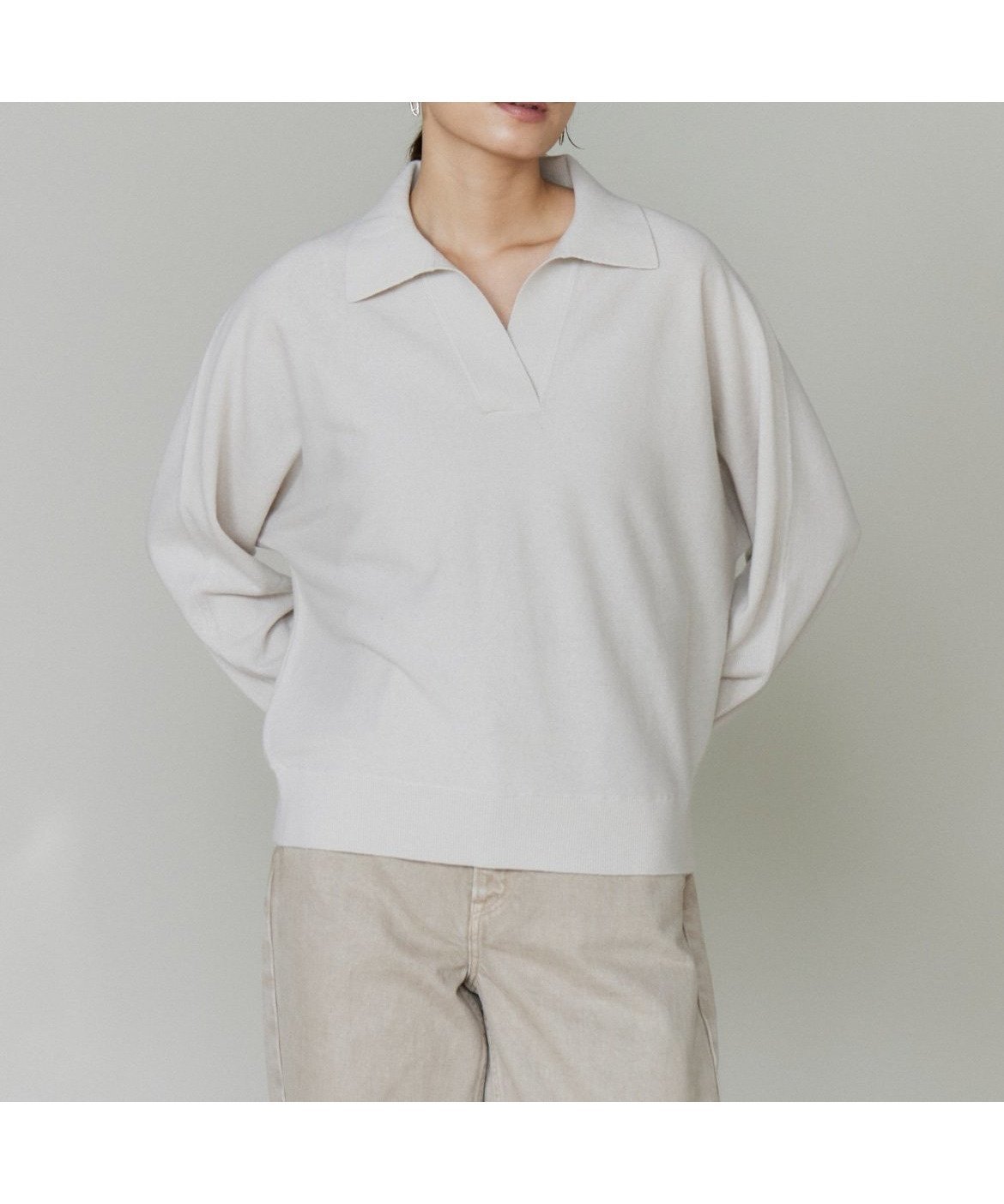 【イネド/INED】のポロ衿ドルマンニット インテリア・キッズ・メンズ・レディースファッション・服の通販 founy(ファニー) ファッション Fashion レディースファッション Fashion for Women トップス・カットソー Cut & Sew Tops ニット Knit Tops & Sweaters スキッパー Skipper, Open Collar スマート Smart, Elegant なめらか Smooth, Silky Texture グレーベージュ|ID: prp329100004848829 ipo3291000000035456633