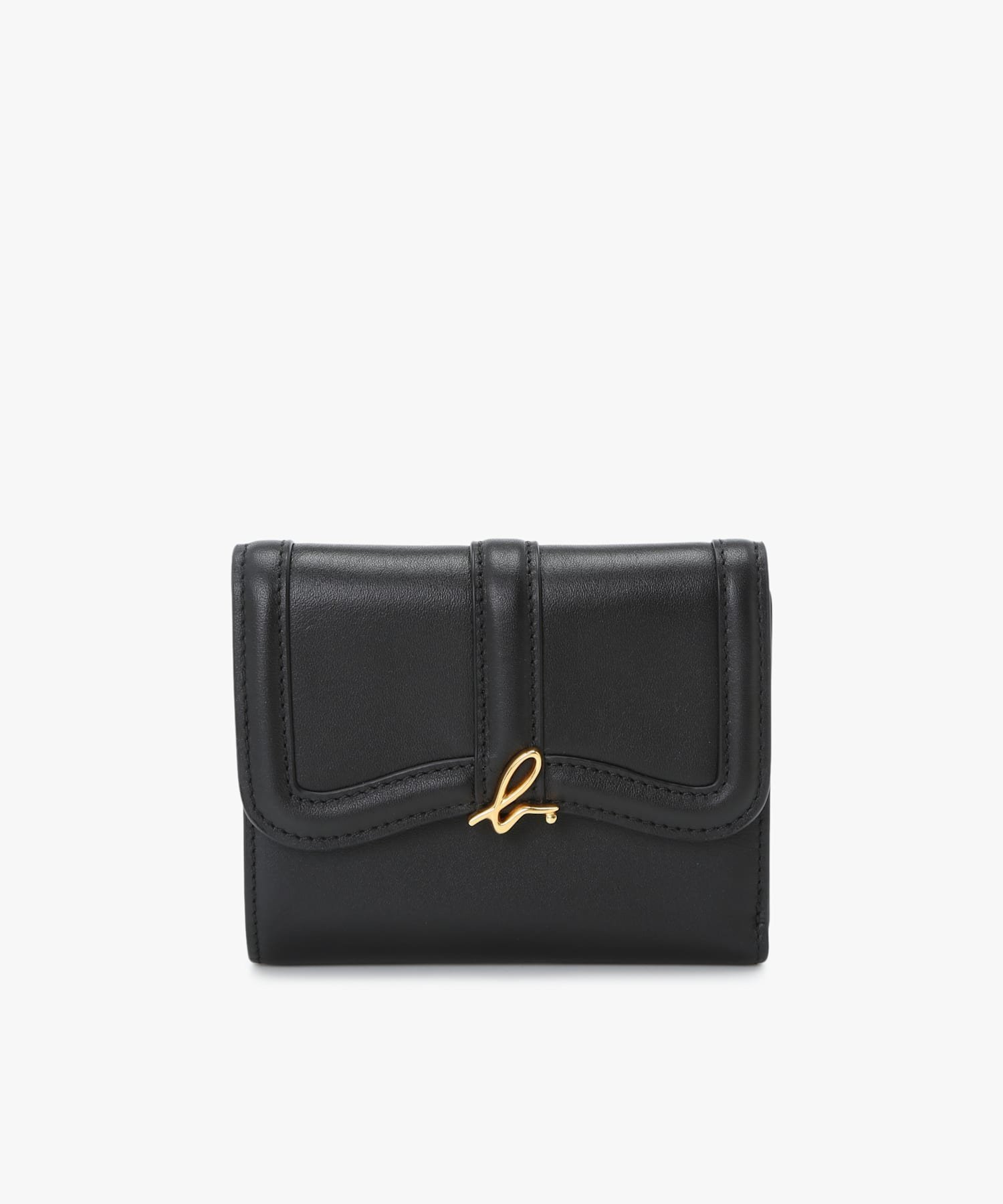 【アニエスベー ファム/agnes b. FEMME】のレザー 三つ折り ウォレット Ingrid ZAW03-01 インテリア・キッズ・メンズ・レディースファッション・服の通販 founy(ファニー) 　ファッション　Fashion　レディースファッション　Fashion for Women　ウォレット　Wallet　コンパクト　Compact, Small Size　フォーマル　Formal, Dressy　フロント　Front, Front Design　ポケット　Pocket, Pocket Detail　モチーフ　Motif, Design Theme　ブラック|ID: prp329100004848896 ipo3291000000036248642
