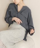 【ノーブル / スピック&スパン/NOBLE / Spick & Span】の《追加・WEB限定カラー》ワークディテールドレープシャツ 人気、トレンドファッション・服の通販 founy(ファニー) ファッション Fashion レディースファッション Fashion for Women トップス・カットソー Cut & Sew Tops シャツ・ブラウス・オフィスカジュアル Elegant Blouses & Button-Ups とろみ Fluid, Flowy Fabric デコルテ Décolleté, Neckline バランス Balance, Style Balance ベーシック Basic, Essential ポケット Pocket, Pocket Detail ワーク Workwear, Utility Style ビジネス 仕事 通勤 Business / Work / Commuting thumbnail グレー|ID: prp329100004850123 ipo3291000000036038497