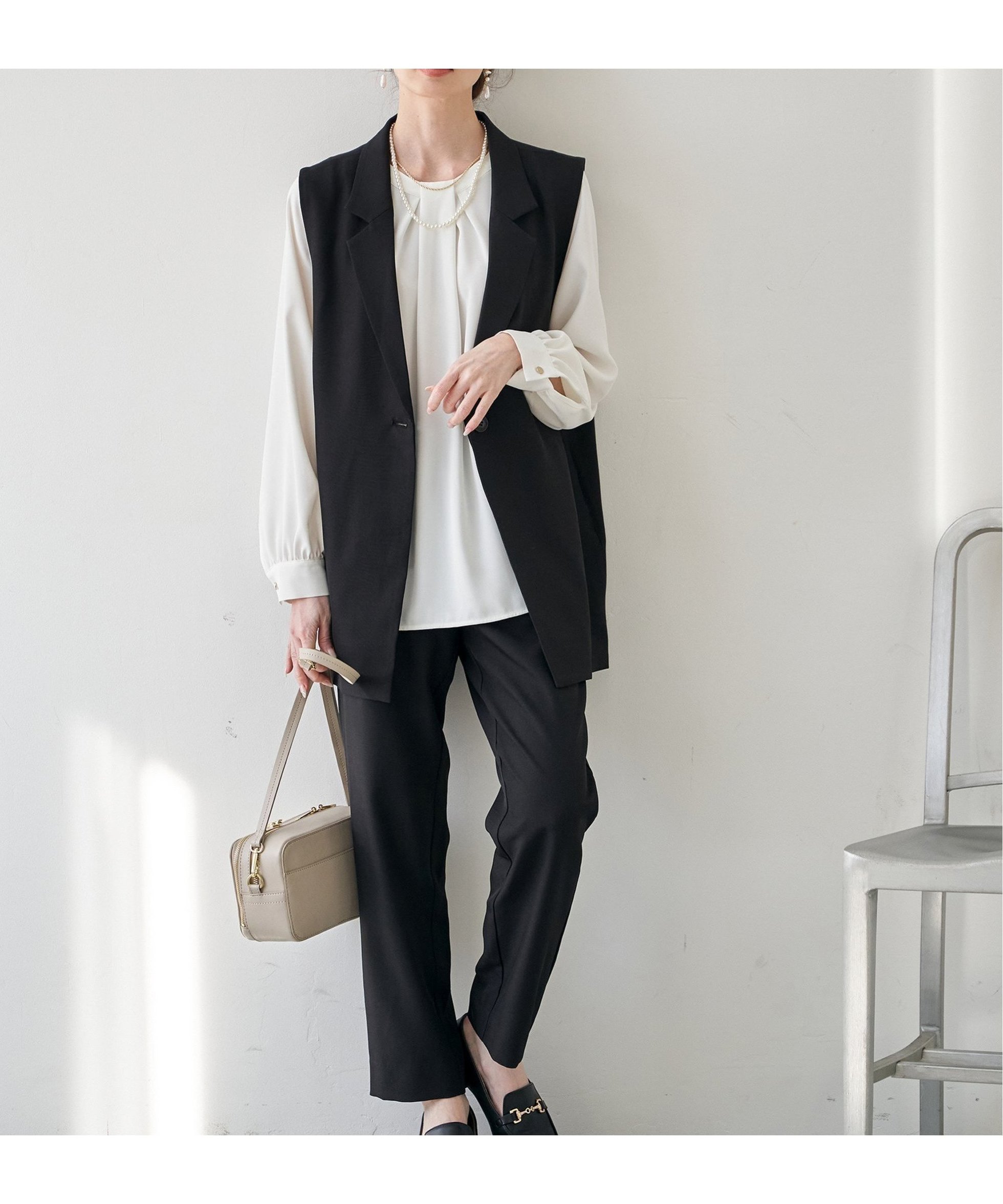 【イッカ/ikka】の【フォーマル対応】ジレセットアップ3点セット 人気、トレンドファッション・服の通販 founy(ファニー) 　ファッション　Fashion　レディースファッション　Fashion for Women　アウター　Coat / Outerwear Collection　トップス・カットソー　Cut & Sew Tops　ベスト&ジレ / 重ね着スタイル　Vests & Gilets　シンプル　Simple, Minimal　セットアップ　Set-Up, Coordinated Outfit　セレモニー　Ceremony　フォーマル　Formal, Dressy　ベスト　Vest, Waistcoat　エレガント 上品　Elegant　人気　Popular, Best Seller　 other-1|ID: prp329100004850267 ipo3291000000035541228