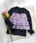 【エフオー オンラインストア/F.O.Online Store / KIDS】のWEB限定 シアーチェックドッキングトップス ネイビーブルー|ID: prp329100004850797 ipo3291000000035561797