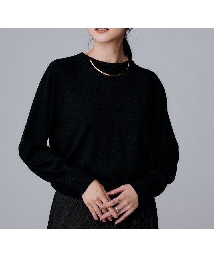 【アンタイトル/UNTITLED】の【8色展開/コンパクト丈】レーヨン混 コクーンニット インテリア・キッズ・メンズ・レディースファッション・服の通販 founy(ファニー) 　ファッション　Fashion　レディースファッション　Fashion for Women　トップス・カットソー　Cut & Sew Tops　ニット　Knit Tops & Sweaters　コンパクト　Compact, Small Size　シンプル　Simple, Minimal　ジャケット　Jacket, Outerwear　スカーフ　Scarf, Neckwear　スマート　Smart, Elegant　デニム　Denim, Jeans Material　ドレープ　Drape, Draping Fabric　フェミニン　Feminine, Girly　ワイド　Wide, Wide Fit　ブラック|ID: prp329100004850956 ipo3291000000035564687