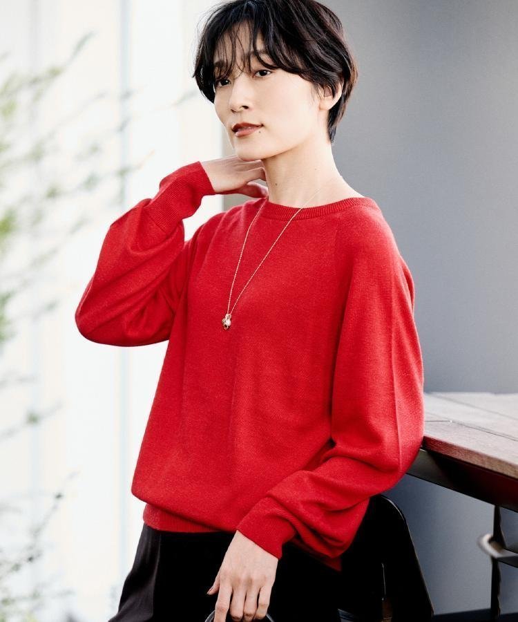 【アンタイトル/UNTITLED】の【8色展開/コンパクト丈】レーヨン混 コクーンニット インテリア・キッズ・メンズ・レディースファッション・服の通販 founy(ファニー) 　ファッション　Fashion　レディースファッション　Fashion for Women　トップス・カットソー　Cut & Sew Tops　ニット　Knit Tops & Sweaters　コンパクト　Compact, Small Size　シンプル　Simple, Minimal　ジャケット　Jacket, Outerwear　スカーフ　Scarf, Neckwear　スマート　Smart, Elegant　デニム　Denim, Jeans Material　ドレープ　Drape, Draping Fabric　フェミニン　Feminine, Girly　ワイド　Wide, Wide Fit　レッド|ID: prp329100004850956 ipo3291000000035564693