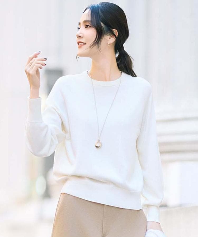 【アンタイトル/UNTITLED】の【8色展開/コンパクト丈】レーヨン混 コクーンニット インテリア・キッズ・メンズ・レディースファッション・服の通販 founy(ファニー) 　ファッション　Fashion　レディースファッション　Fashion for Women　トップス・カットソー　Cut & Sew Tops　ニット　Knit Tops & Sweaters　コンパクト　Compact, Small Size　シンプル　Simple, Minimal　ジャケット　Jacket, Outerwear　スカーフ　Scarf, Neckwear　スマート　Smart, Elegant　デニム　Denim, Jeans Material　ドレープ　Drape, Draping Fabric　フェミニン　Feminine, Girly　ワイド　Wide, Wide Fit　オフホワイト|ID: prp329100004850956 ipo3291000000035564698