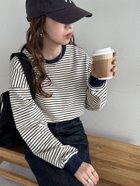 【ディスコート/Discoat】の【21色展開/WEB限定】ボーダービッグロングTシャツ 人気、トレンドファッション・服の通販 founy(ファニー) ファッション Fashion レディースファッション Fashion for Women トップス・カットソー Cut & Sew Tops シャツ・ブラウス・オフィスカジュアル Elegant Blouses & Button-Ups ロングTシャツ・Tシャツ Longline T-Shirts & Tees インナー Innerwear カーゴパンツ Cargo Pants, Utility Pants シンプル Simple, Minimal ジャケット Jacket, Outerwear スラックス Slacks, Dress Pants とろみ Fluid, Flowy Fabric デニム Denim, Jeans Material バランス Balance, Style Balance リラックス Relax, Relaxed Fit 冬 Winter / This Winter おすすめ Recommended / Our Picks thumbnail ネイビー|ID: prp329100004850967 ipo3291000000036160483