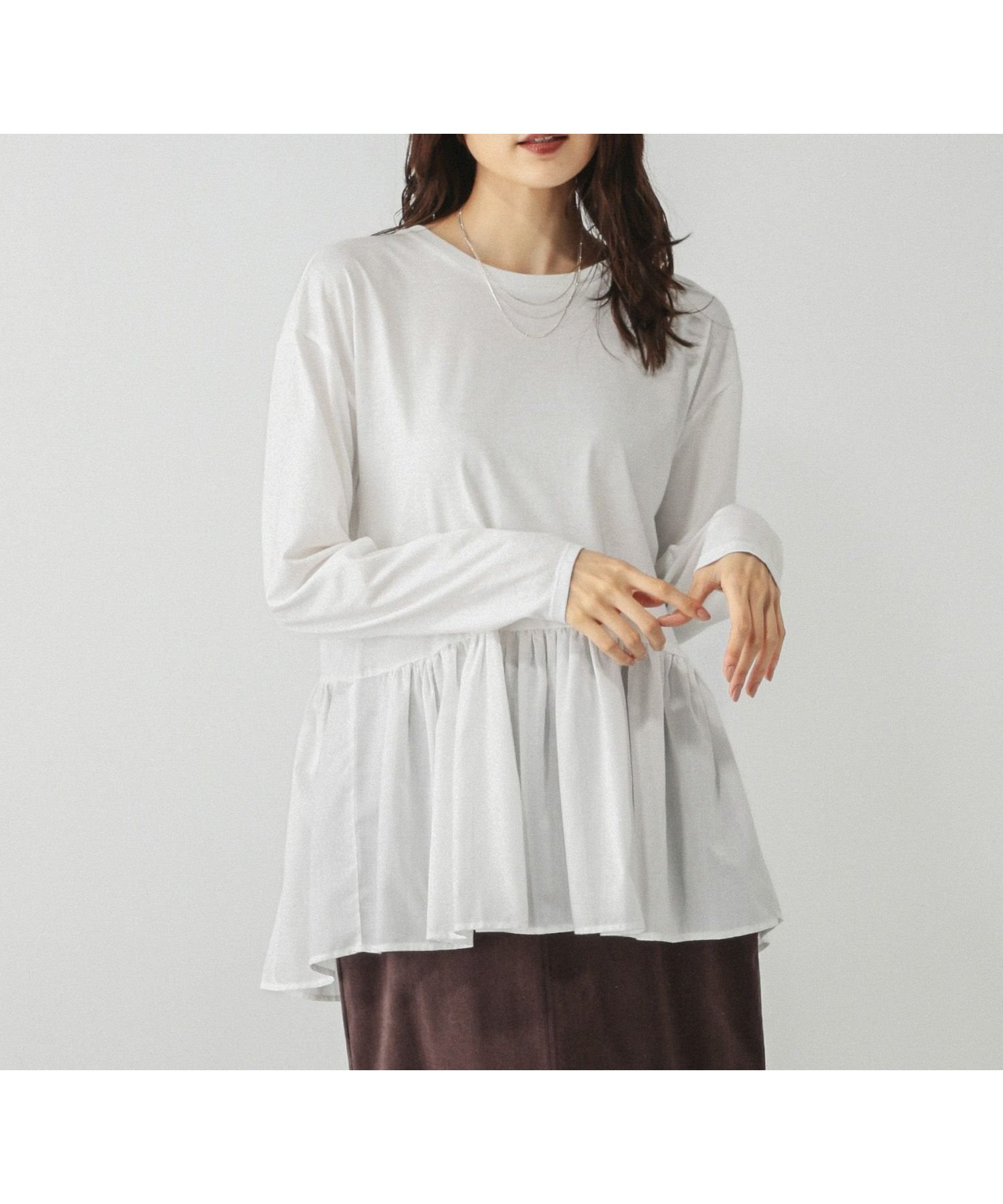 【グローバルワーク/GLOBAL WORK】のヘビロッTEEアソート切り替えプルオーバー/580895 人気、トレンドファッション・服の通販 founy(ファニー) 　ファッション　Fashion　レディースファッション　Fashion for Women　トップス・カットソー　Cut & Sew Tops　カジュアルプルオーバー・ニットトップス　Pullovers & Knit Tops / Casual Pullovers　おすすめ　Recommended / Our Picks　インナー　Innerwear　ギャザー　Gathered, Ruffled　ジャケット　Jacket, Outerwear　バランス　Balance, Style Balance　ペプラム　Peplum, Flared Hem　ボトム　Bottoms, Lower Wear　マニッシュ　Mannish, Boyish　人気　Popular, Best Seller　切替　Switching, Contrast Panel　秋　Autumn　 other-1|ID: prp329100004851457 ipo3291000000035591593