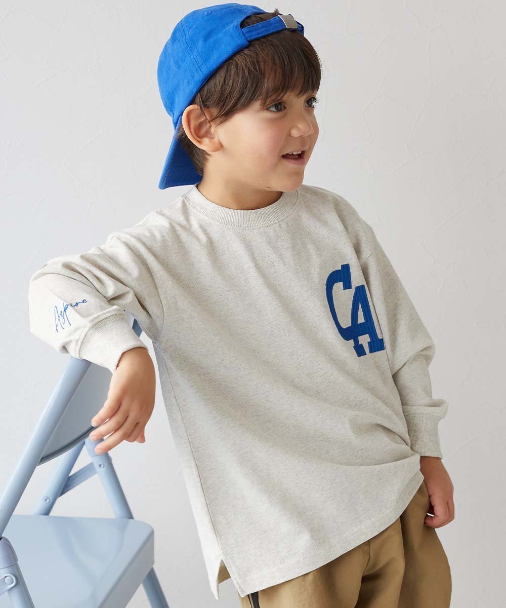 【デビロック/devirock / KIDS】の綿100% お洗濯してもよれにくい ビッグシルエット袖リブ ワンポイント刺繍 26SS インテリア・キッズ・メンズ・レディースファッション・服の通販 founy(ファニー) ファッション Fashion キッズファッション Fashion for Kids インナー Innerwear トレンド Trend, Trending Now ビッグ Big, Oversized リラックス Relax, Relaxed Fit ロング Long, Long-Length ワンポイント One Point, Statement Accent おすすめ Recommended / Our Picks 2026年 2026 002-CA-オートミール|ID: prp329100004851492 ipo3291000000036067984