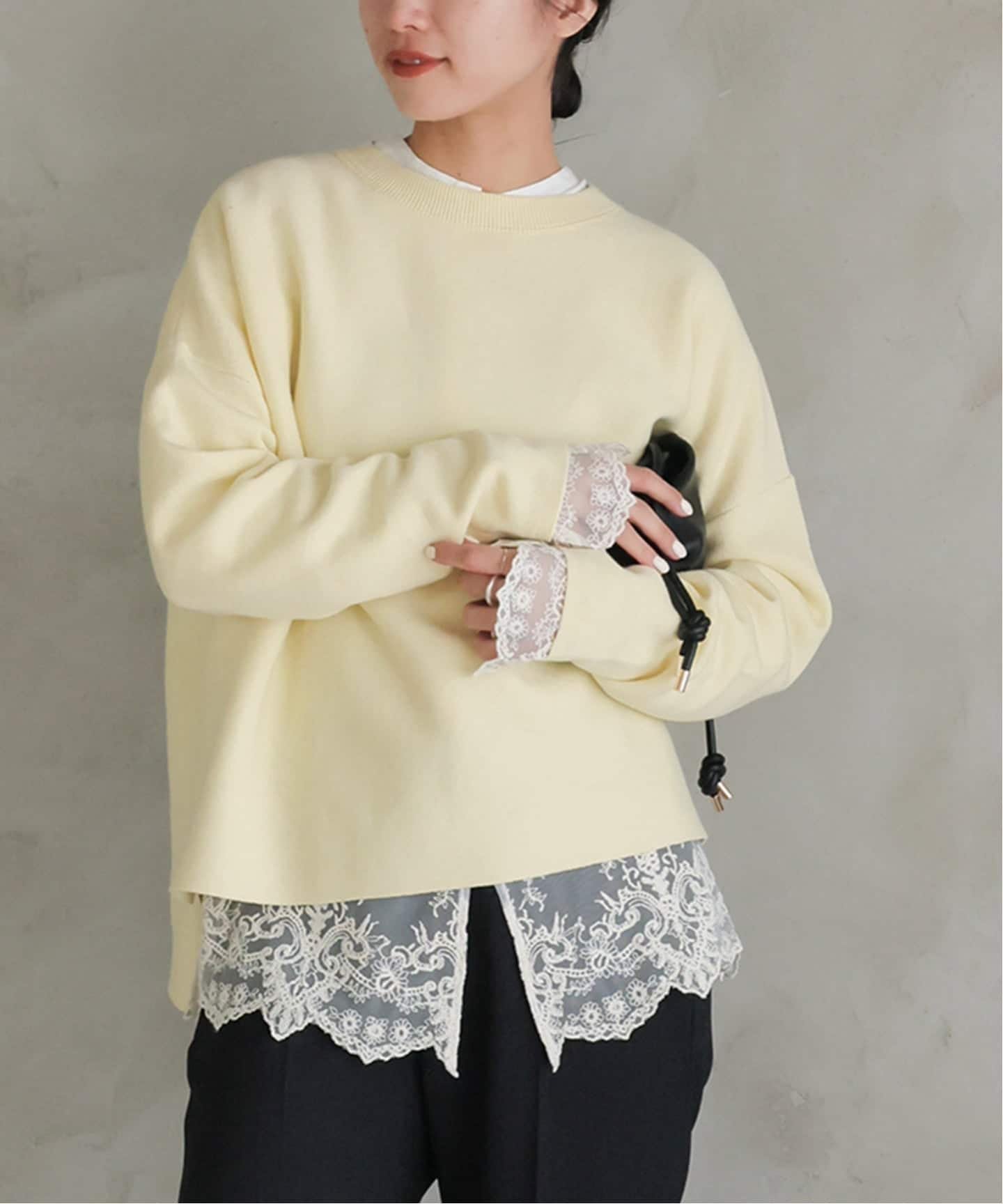 【スローブ イエナ/SLOBE IENA】の《セットアップ対応可/追加2》コットンダブルフェイスプルオーバー インテリア・キッズ・メンズ・レディースファッション・服の通販 founy(ファニー) ファッション Fashion レディースファッション Fashion for Women トップス・カットソー Cut & Sew Tops カジュアルプルオーバー・ニットトップス Pullovers & Knit Tops / Casual Pullovers 2026年 2026 イエロー Yellow カットソー Cut and Sewn Top スウェット / スエット Sweatshirt, Sweatwear セットアップ Set-Up, Coordinated Outfit ダブル Double, Double-Breasted フェイス Face, Facial Design イエロー|ID: prp329100004851574 ipo3291000000036069764