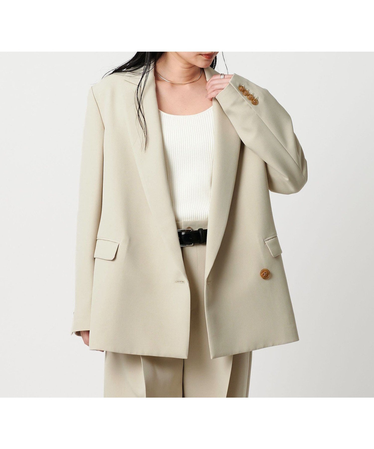 【ユナイテッドアローズ/UNITED ARROWS】のMARW UNITED ARROWS バック アシンメトリー ジャケット インテリア・キッズ・メンズ・レディースファッション・服の通販 founy(ファニー) 　ファッション　Fashion　レディースファッション　Fashion for Women　アウター　Coat / Outerwear Collection　レディースジャケット・軽アウター　Jackets　アシンメトリー　Asymmetrical Style　ジャケット　Jacket, Outerwear　セットアップ　Set-Up, Coordinated Outfit　人気　Popular, Best Seller　ポケット　Pocket, Pocket Detail　おすすめ　Recommended / Our Picks　ビジネス 仕事 通勤　Business / Work / Commuting　BEIGE|ID: prp329100004851590 ipo3291000000035597671