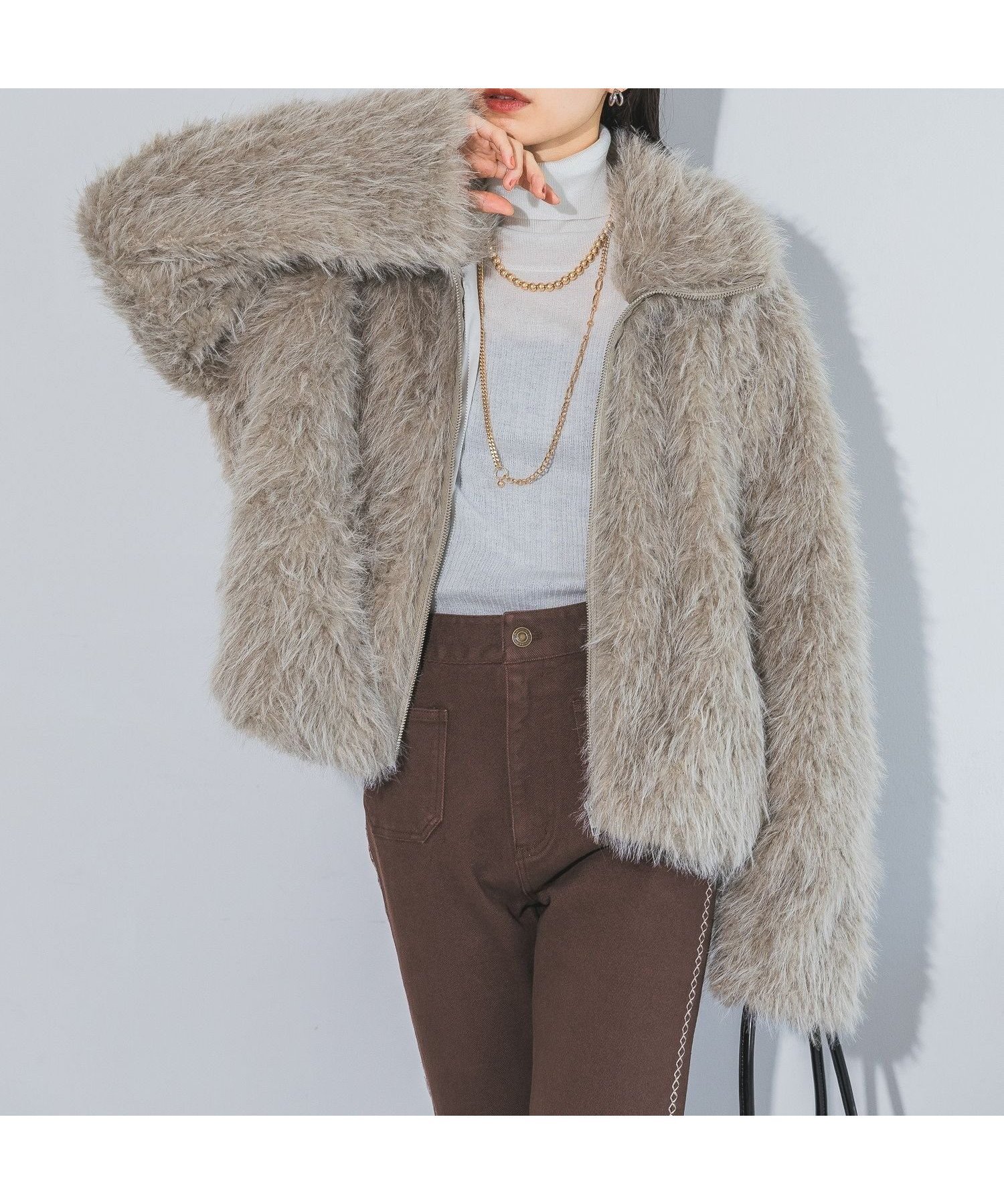 【ジーナシス/JEANASiS】のMIXカラーファーブルゾン インテリア・キッズ・メンズ・レディースファッション・服の通販 founy(ファニー) 　ファッション　Fashion　レディースファッション　Fashion for Women　アウター　Coat / Outerwear Collection　ブルゾンジャケット・スポーティアウター　Blouson Jackets　コンパクト　Compact, Small Size　バランス　Balance, Style Balance　ブルゾン　Blouson, Bomber Jacket　ボトム　Bottoms, Lower Wear　ランダム　Random, Irregular　ワイド　Wide, Wide Fit　冬　Winter / This Winter　ベージュその他|ID: prp329100004851629 ipo3291000000035598757