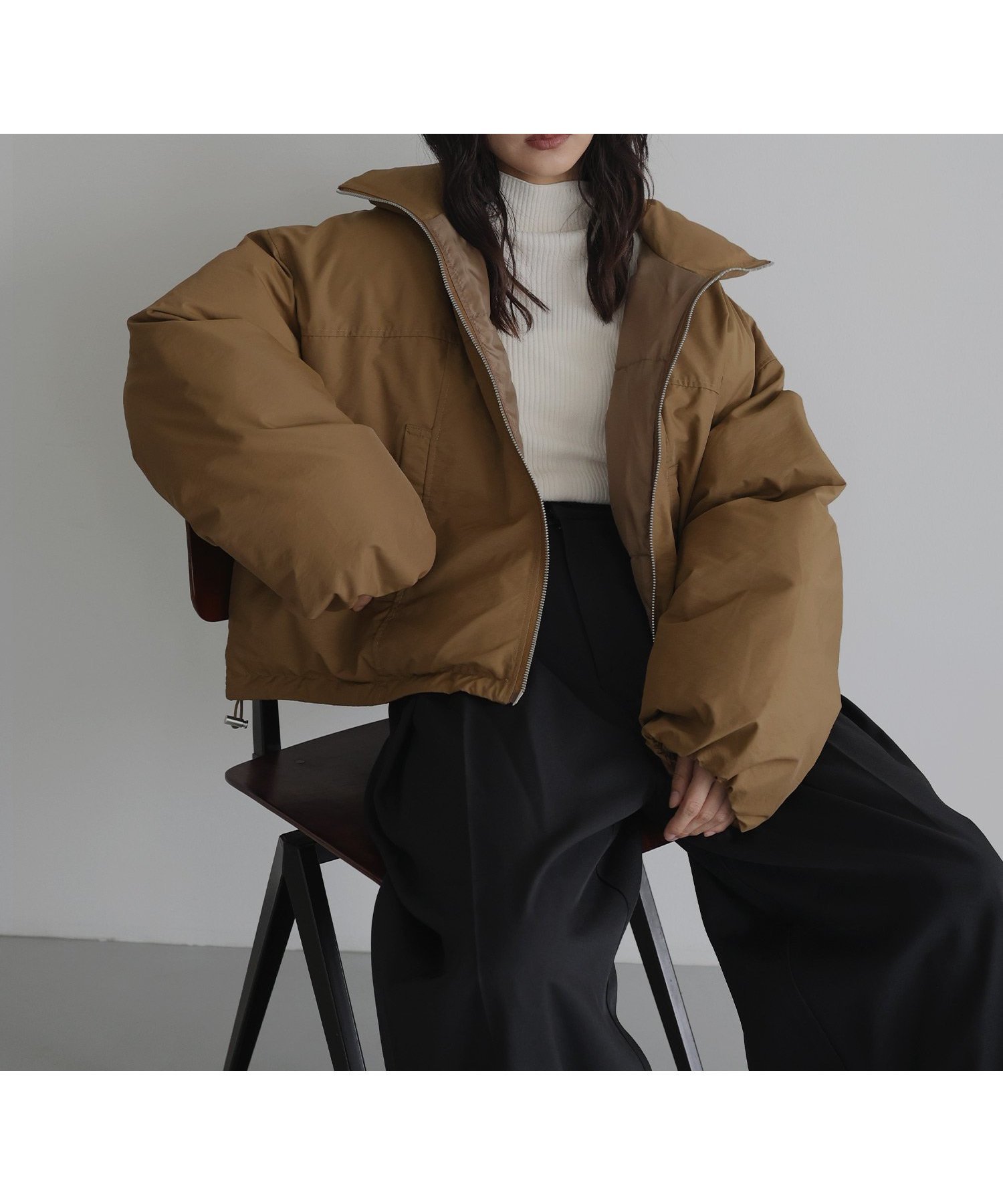 【ヘラム/hellam】のパディングショートダウンジャケット インテリア・キッズ・メンズ・レディースファッション・服の通販 founy(ファニー) 　ファッション　Fashion　レディースファッション　Fashion for Women　アウター　Coat / Outerwear Collection　レディースジャケット・軽アウター　Jackets　コンパクト　Compact, Small Size　ジャケット　Jacket, Outerwear　ダウン　Down, Puffer　キャメル|ID: prp329100004851635 ipo3291000000036219203