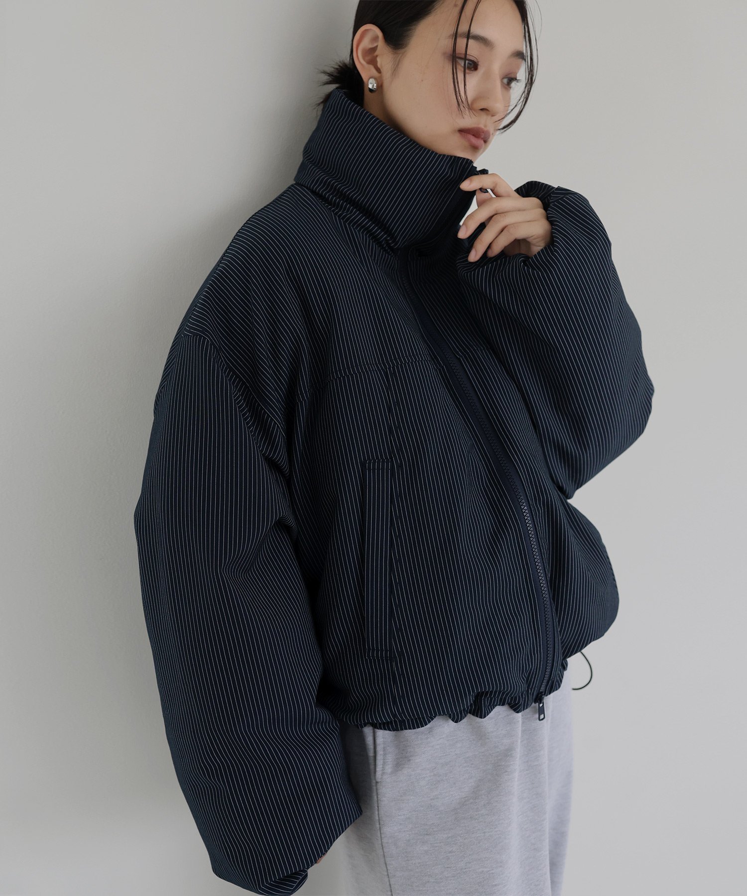 【ヘラム/hellam】のパディングショートダウンジャケット インテリア・キッズ・メンズ・レディースファッション・服の通販 founy(ファニー) 　ファッション　Fashion　レディースファッション　Fashion for Women　アウター　Coat / Outerwear Collection　レディースジャケット・軽アウター　Jackets　コンパクト　Compact, Small Size　ジャケット　Jacket, Outerwear　ダウン　Down, Puffer　ネイビー|ID: prp329100004851635 ipo3291000000036219212