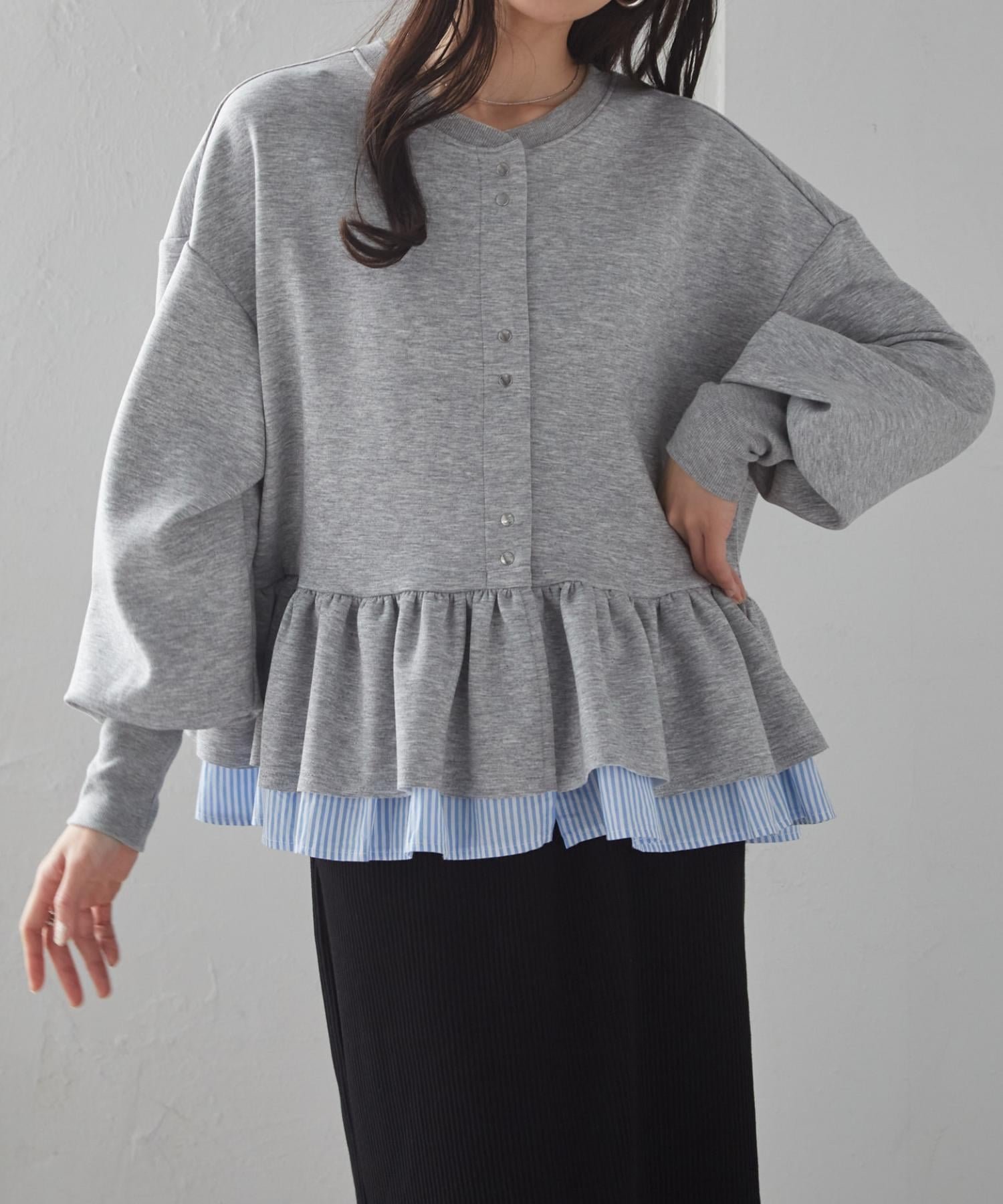 【ラナン/Ranan】のRanan/フリルぺプラムショートカーデ インテリア・キッズ・メンズ・レディースファッション・服の通販 founy(ファニー) 　ファッション　Fashion　レディースファッション　Fashion for Women　カーディガン　Cardigan, Knitwear　キャミワンピース　Cami Dress, Slip Dress　ショルダー　Shoulder, Shoulder Strap　ショート　Short, Short Length　ストレート　Straight, Straight Cut　スリーブ　Sleeve, Long Sleeve / Short Sleeve　タイトスカート　Pencil Skirt, Tight Skirt　デニム　Denim, Jeans Material　ドット　Polka Dot, Dot Pattern　ドロップ　Drop Shoulder, Dropped Style　パターン　Pattern, Design Print　フェミニン　Feminine, Girly　フリル　Frill, Ruffle　ブルゾン　Blouson, Bomber Jacket　ペプラム　Peplum, Flared Hem　ボトム　Bottoms, Lower Wear　ポケット　Pocket, Pocket Detail　羽織　Haori, Light Jacket　ロング　Long, Long-Length　おすすめ　Recommended / Our Picks　GR|ID: prp329100004851657 ipo3291000000035600311