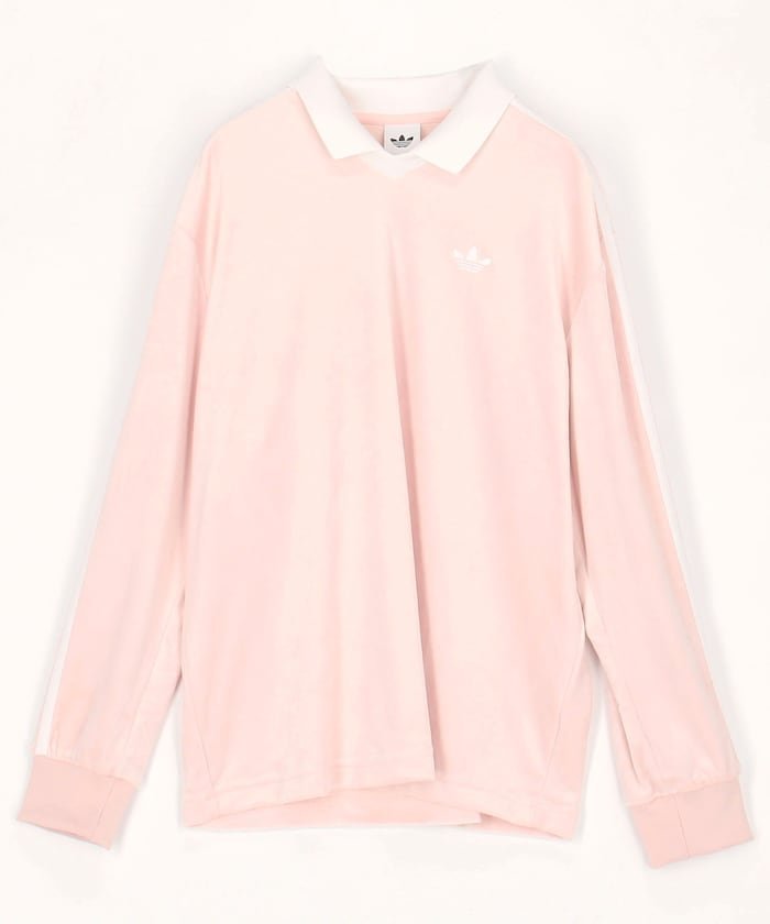 【フリークスストア/FREAK'S STORE】のベロア ポロ ロングスリーブ インテリア・キッズ・メンズ・レディースファッション・服の通販 founy(ファニー) 　ファッション　Fashion　レディースファッション　Fashion for Women　トップス・カットソー　Cut & Sew Tops　ベロアトップス　Velour Tops / Velvet-Look Items　2026年　2026　コンパクト　Compact, Small Size　スポーティ　Sporty, Casual Athletic　スリーブ　Sleeve, Long Sleeve / Short Sleeve　ベロア　Velour, Soft Velvet　ロング　Long, Long-Length　ワイド　Wide, Wide Fit　ワンポイント　One Point, Statement Accent　エレガント 上品　Elegant　夏　Summer　S/S・春夏　SS, Spring/Summer, Warm Season　ピンク|ID: prp329100004851670 ipo3291000000035600885
