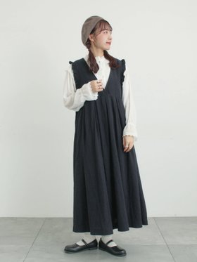 【サマンサモスモス/Samansa Mos2】の【Cross*Linen】肩フリル前後2WAYジャンパースカート 人気、トレンドファッション・服の通販 founy(ファニー) ファッション Fashion レディースファッション Fashion for Women スカート Skirts おすすめ Recommended / Our Picks カットソー Cut and Sewn Top ショルダー Shoulder, Shoulder Strap フリル Frill, Ruffle リネン Linen, Linen Fabric |ID:prp329100004851714