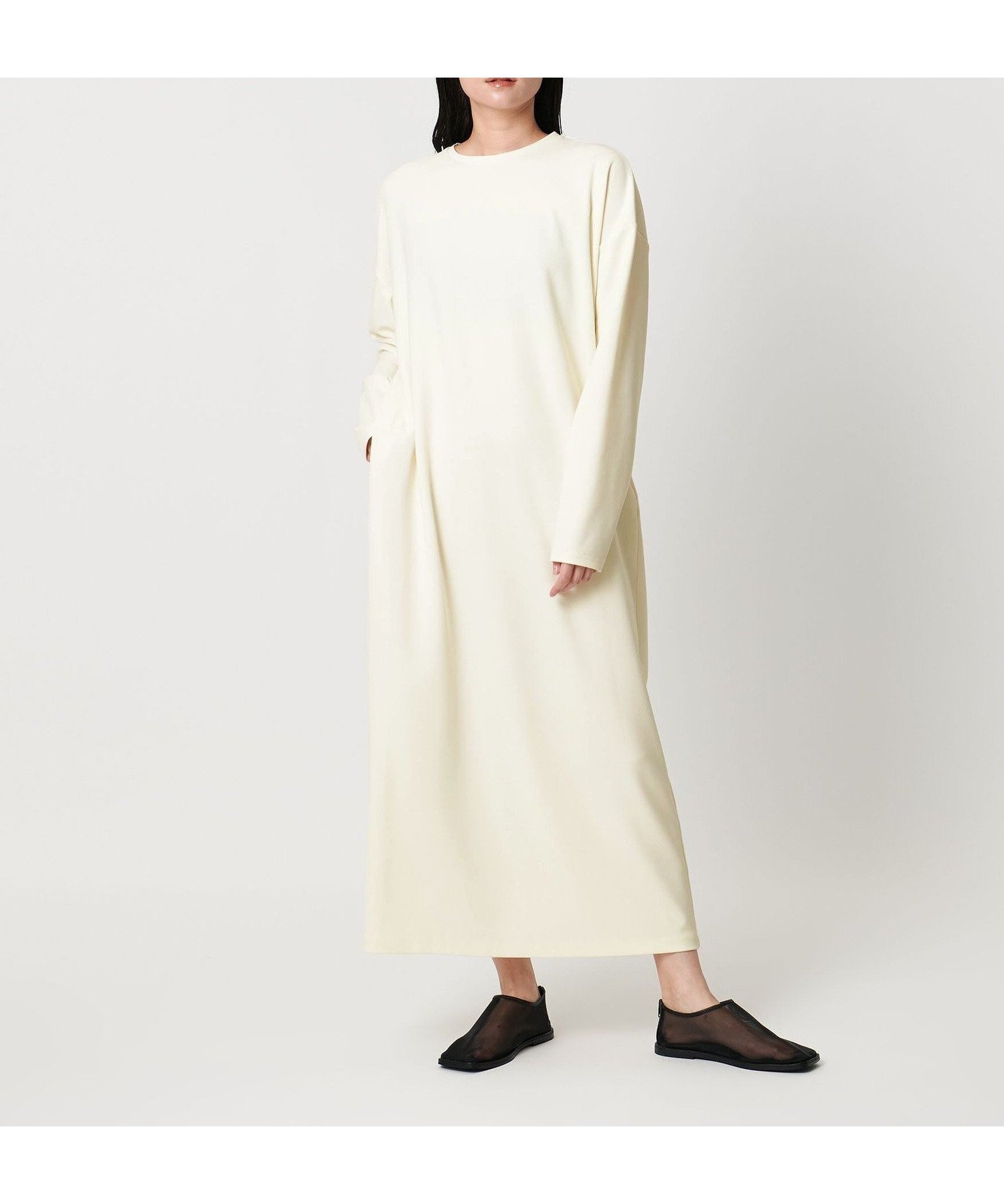 【ユナイテッドアローズ/UNITED ARROWS】のMARW UNITED ARROWS ジャージー ロングスリーブ ワンピース インテリア・キッズ・メンズ・レディースファッション・服の通販 founy(ファニー) 　ファッション　Fashion　レディースファッション　Fashion for Women　ワンピース　Dresses　カーディガン　Cardigan, Knitwear　ジャケット　Jacket, Outerwear　スリーブ　Sleeve, Long Sleeve / Short Sleeve　人気　Popular, Best Seller　ポケット　Pocket, Pocket Detail　ロング　Long, Long-Length　ビジネス 仕事 通勤　Business / Work / Commuting　OFF WHITE|ID: prp329100004851753 ipo3291000000035603231