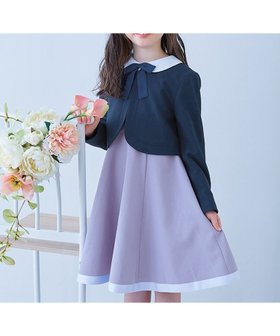 【デビロック/devirock / KIDS】のフォーマル 襟付きドレス 2点セット 子供服 キッズ 女の子 フォーマルスーツ 26SS 人気、トレンドファッション・服の通販 founy(ファニー) ファッション Fashion キッズファッション Fashion for Kids ワンピース Dresses 春 Spring ジャケット Jacket, Outerwear ドレス Dress, One-Piece フォーマル Formal, Dressy フリル Frill, Ruffle フレア Flare, Flared リボン Ribbon, Bow レース Lace, Lace Fabric エレガント 上品 Elegant 入学式 Entrance Ceremony 卒業式 Graduation Ceremony 2026年 2026 |ID:prp329100004852154