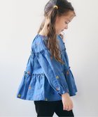 【エフオー オンラインストア/F.O.Online Store / KIDS】のフルーツ刺繍メローティアードチュニック 人気、トレンドファッション・服の通販 founy(ファニー) ファッション Fashion キッズファッション Fashion for Kids おすすめ Recommended / Our Picks 春 Spring 長袖 Long Sleeve, Full Sleeve thumbnail デニム|ID: prp329100004852171 ipo3291000000036068238