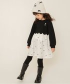 【エフオー オンラインストア/F.O.Online Store / KIDS】のWEB限定 スカラップドッキングワンピース 人気、トレンドファッション・服の通販 founy(ファニー) ファッション Fashion キッズファッション Fashion for Kids ワンピース Dresses プリント Print, Printed Pattern thumbnail ブラック|ID: prp329100004852196 ipo3291000000036067283