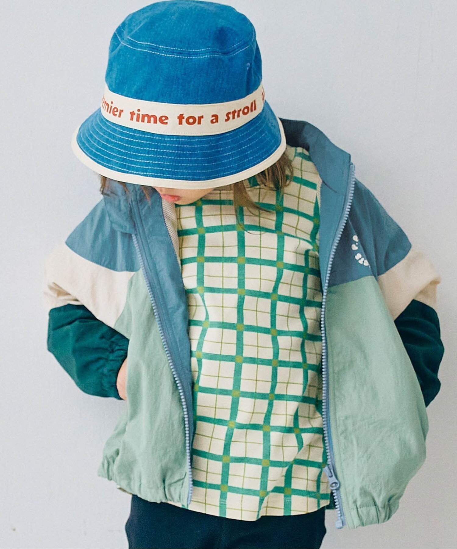 【エフオー オンラインストア/F.O.Online Store / KIDS】のマルチカラーウィンドブレーカー インテリア・キッズ・メンズ・レディースファッション・服の通販 founy(ファニー) 　ファッション　Fashion　キッズファッション　Fashion for Kids　コンパクト　Compact, Small Size　ループ　Loop, Loop Knit　切替　Switching, Contrast Panel　春　Spring　ブルー|ID: prp329100004852218 ipo3291000000036205433