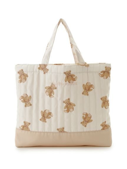 【ジェラート ピケ/gelato pique / KIDS】の【入園入学グッズ】【限定カラーあり】レッスンバッグ インテリア・キッズ・メンズ・レディースファッション・服の通販 founy(ファニー) 　ファッション　Fashion　キッズファッション　Fashion for Kids　カラフル　Colorful Design　キルト　Quilt, Quilted Fabric　シューズ　Shoes, Footwear　ストライプ　Stripe, Striped Pattern　スマート　Smart, Elegant　プリント　Print, Printed Pattern　リボン　Ribbon, Bow　ワンポイント　One Point, Statement Accent　入学式　Entrance Ceremony　巾着　Drawstring Bag, Kinchaku　無地　Plain, Solid Color　BEG【限定カラー】[037]|ID: prp329100004852222 ipo3291000000036067104