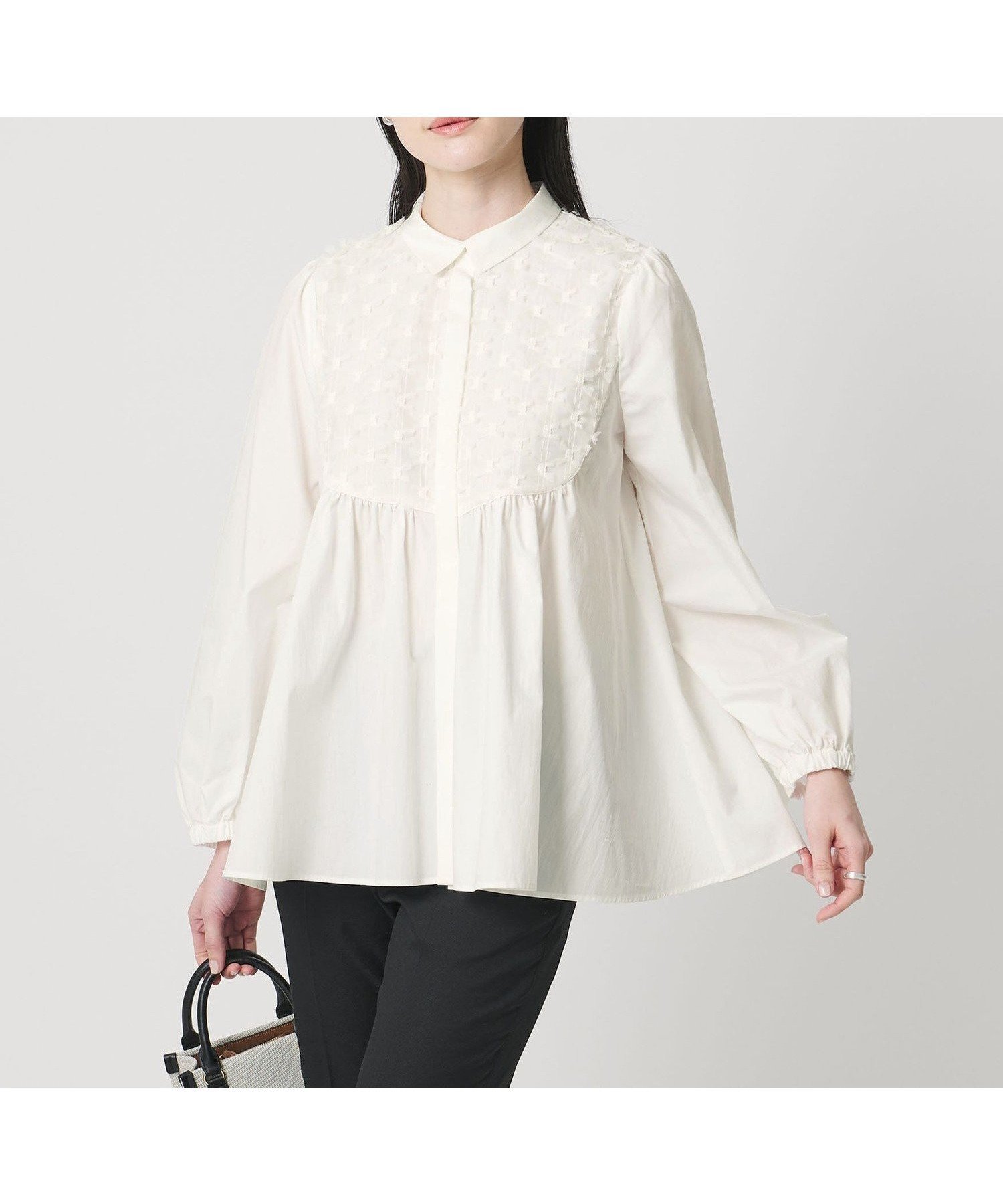 【ユナイテッドアローズ/UNITED ARROWS】のコンビ ギャザー ブラウス 人気、トレンドファッション・服の通販 founy(ファニー) 　ファッション　Fashion　レディースファッション　Fashion for Women　トップス・カットソー　Cut & Sew Tops　シャツ・ブラウス・オフィスカジュアル　Elegant Blouses & Button-Ups　ギャザー　Gathered, Ruffled　コンビ　Combo, Combination Style　切替　Switching, Contrast Panel　スリム　Slim, Slim Fit　タイトスカート　Pencil Skirt, Tight Skirt　長袖　Long Sleeve, Full Sleeve　ヨーク　Yoke, Yoke Design　ワイド　Wide, Wide Fit　おすすめ　Recommended / Our Picks　 other-1|ID: prp329100004853025 ipo3291000000036290962